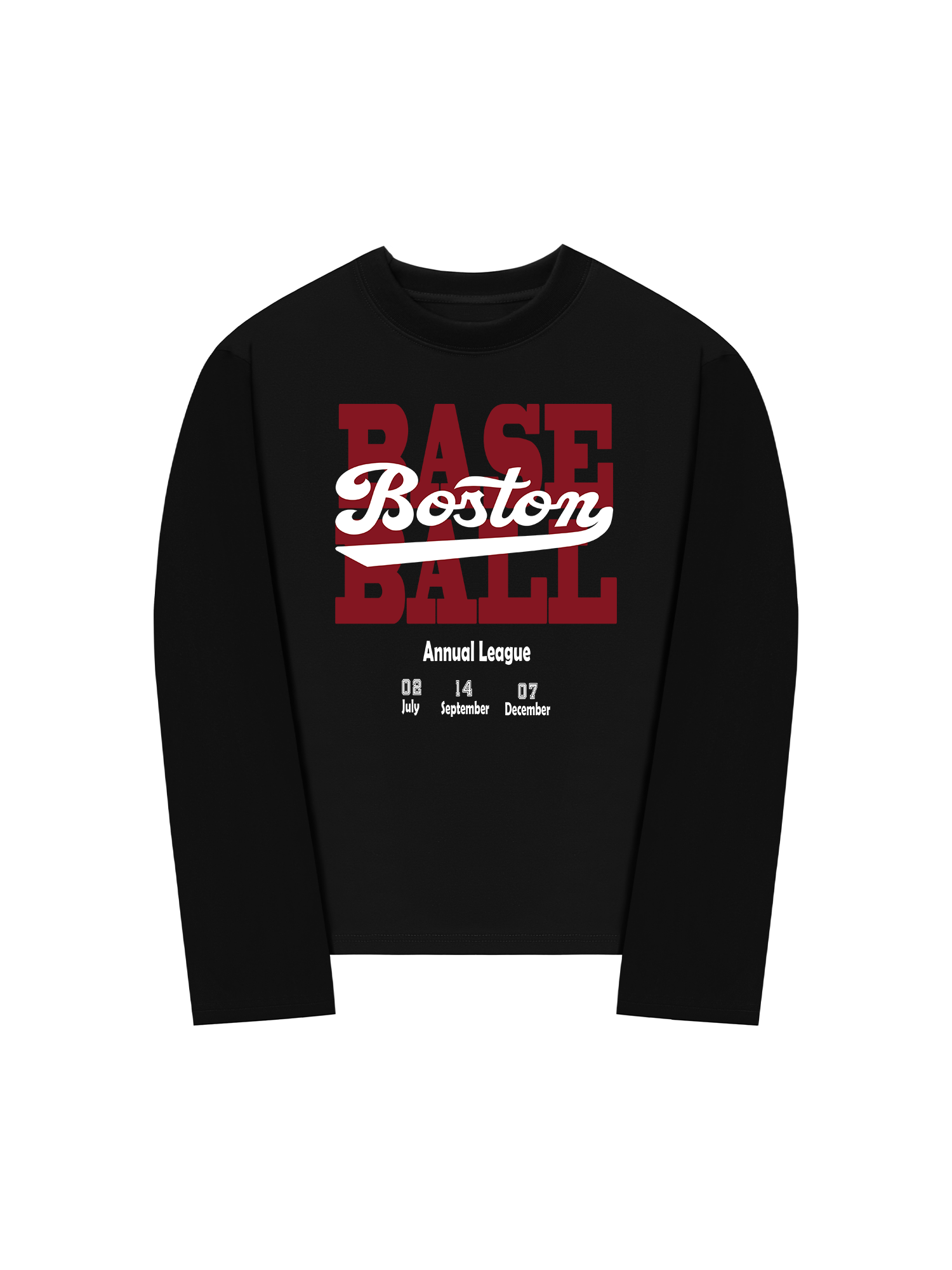 Áo Thun Dài Tay Baseball Boston League