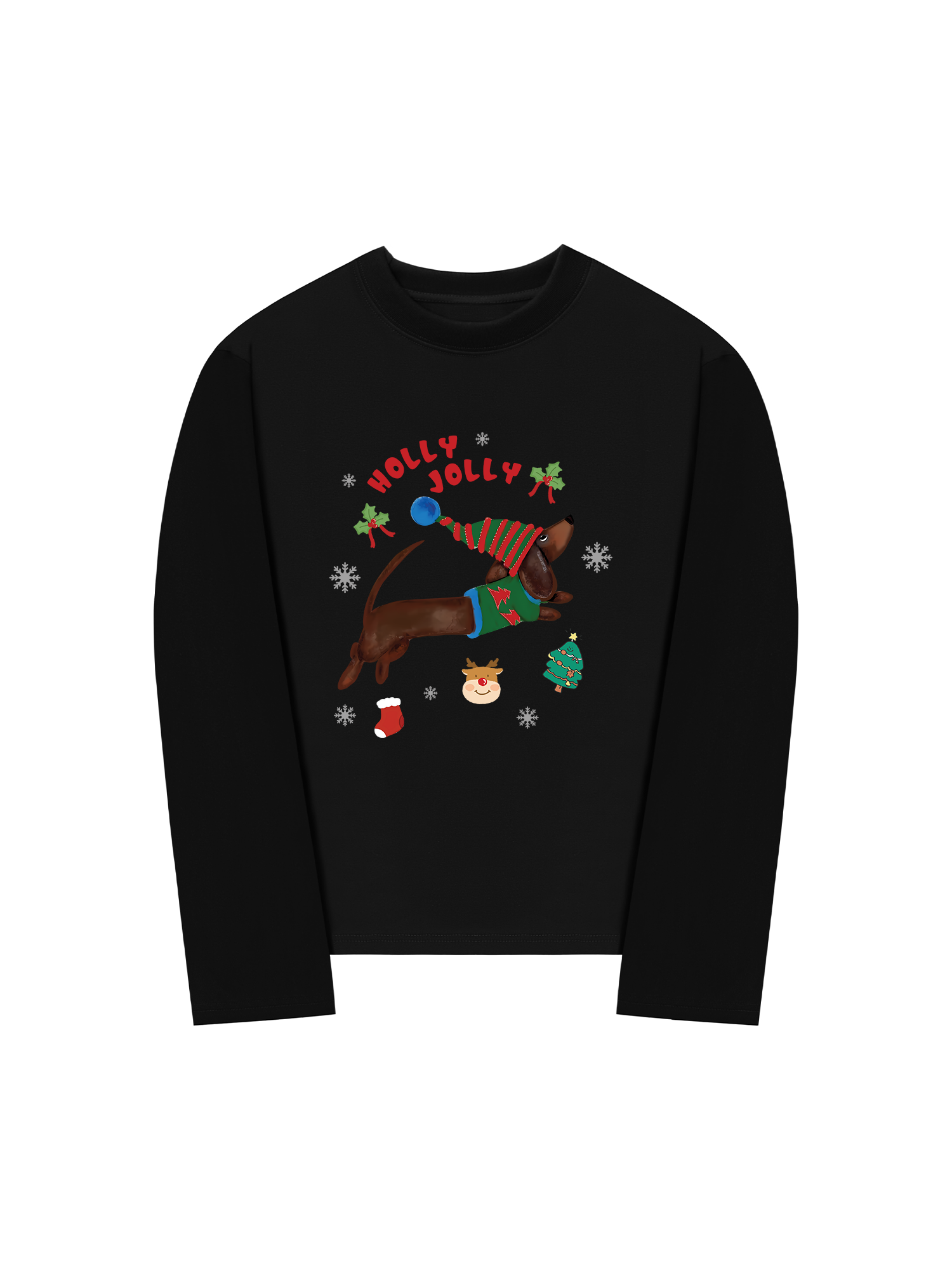 Áo Thun Dài Tay Holy Jolly Cute Puppy