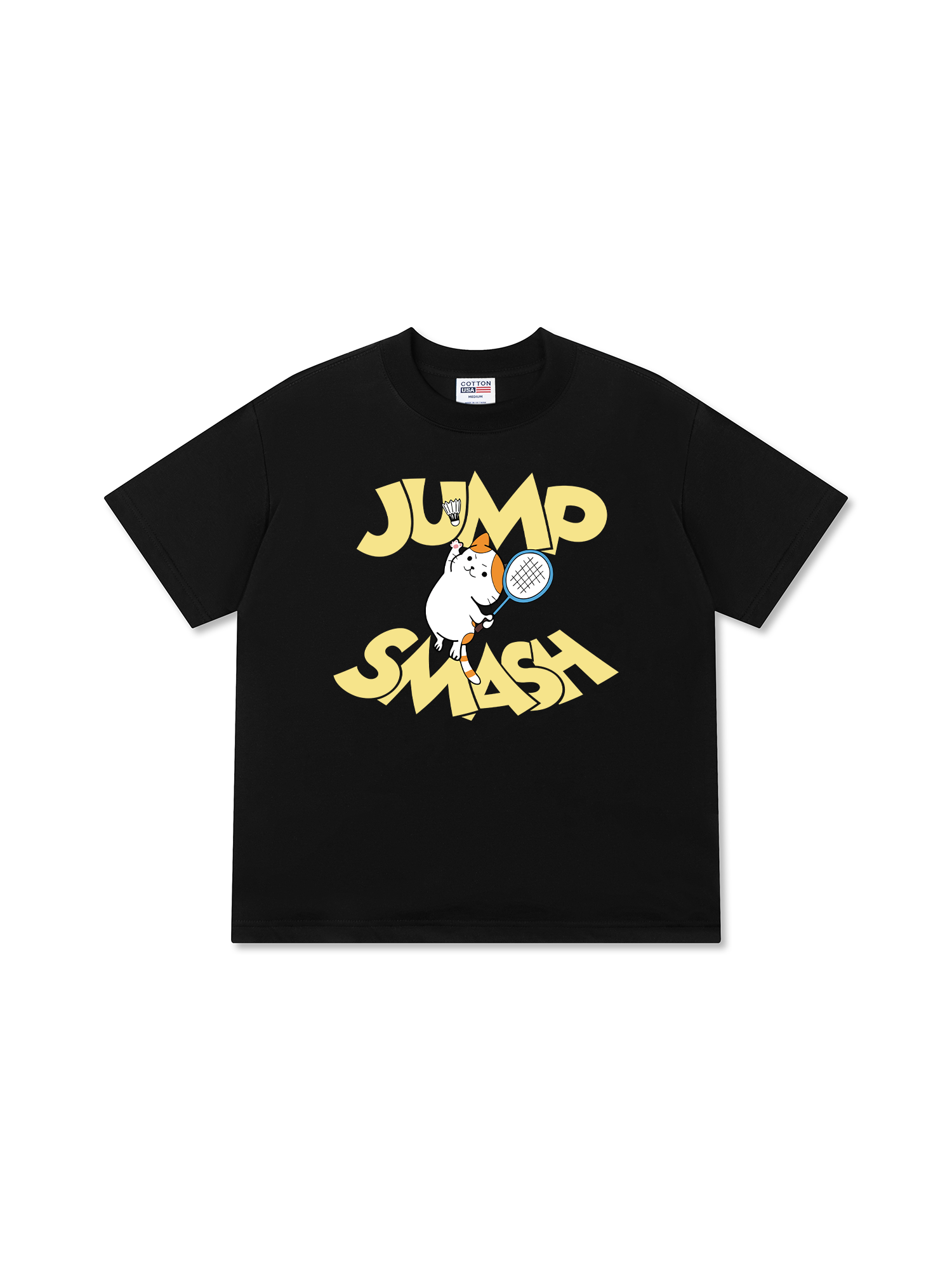 Áo Thun Relaxed Fit Badminton Cat Jump Smash