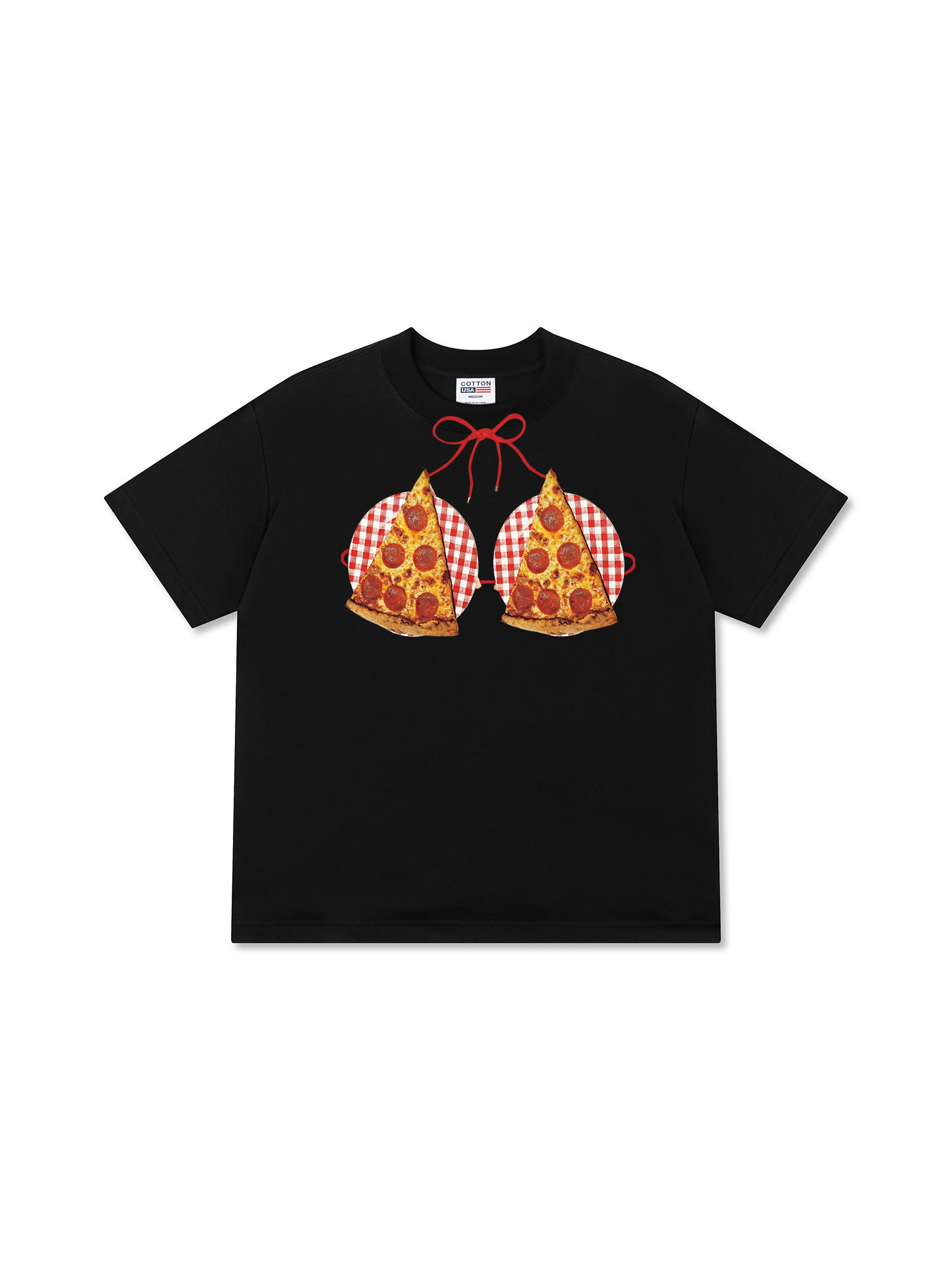 Áo Thun Relaxed Fit Yummy Mood Pizza Bikini