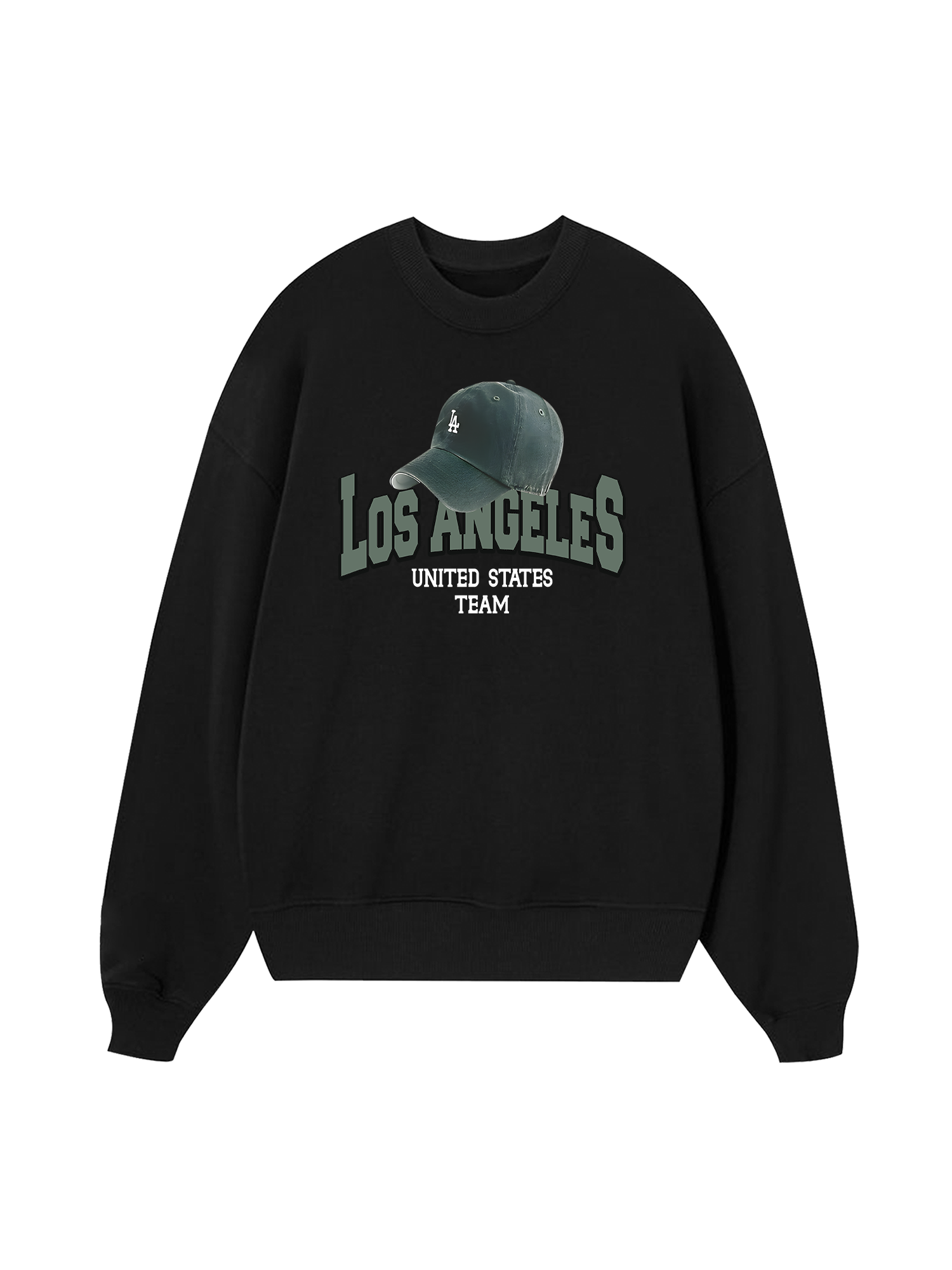 USA Los Ageles Green Hat Sweater
