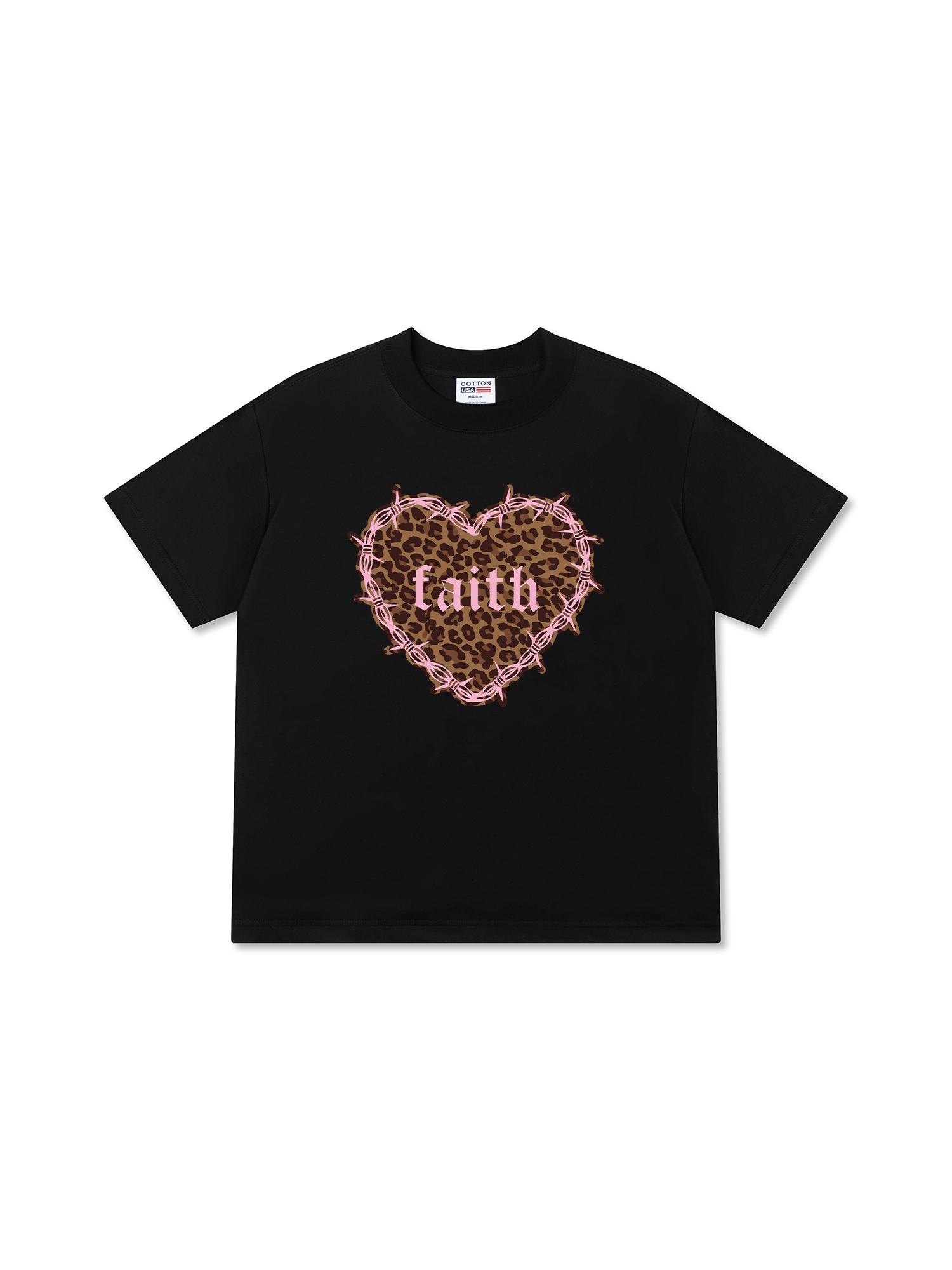 Áo Thun Relaxed Fit Urban Leopard Faith Heart