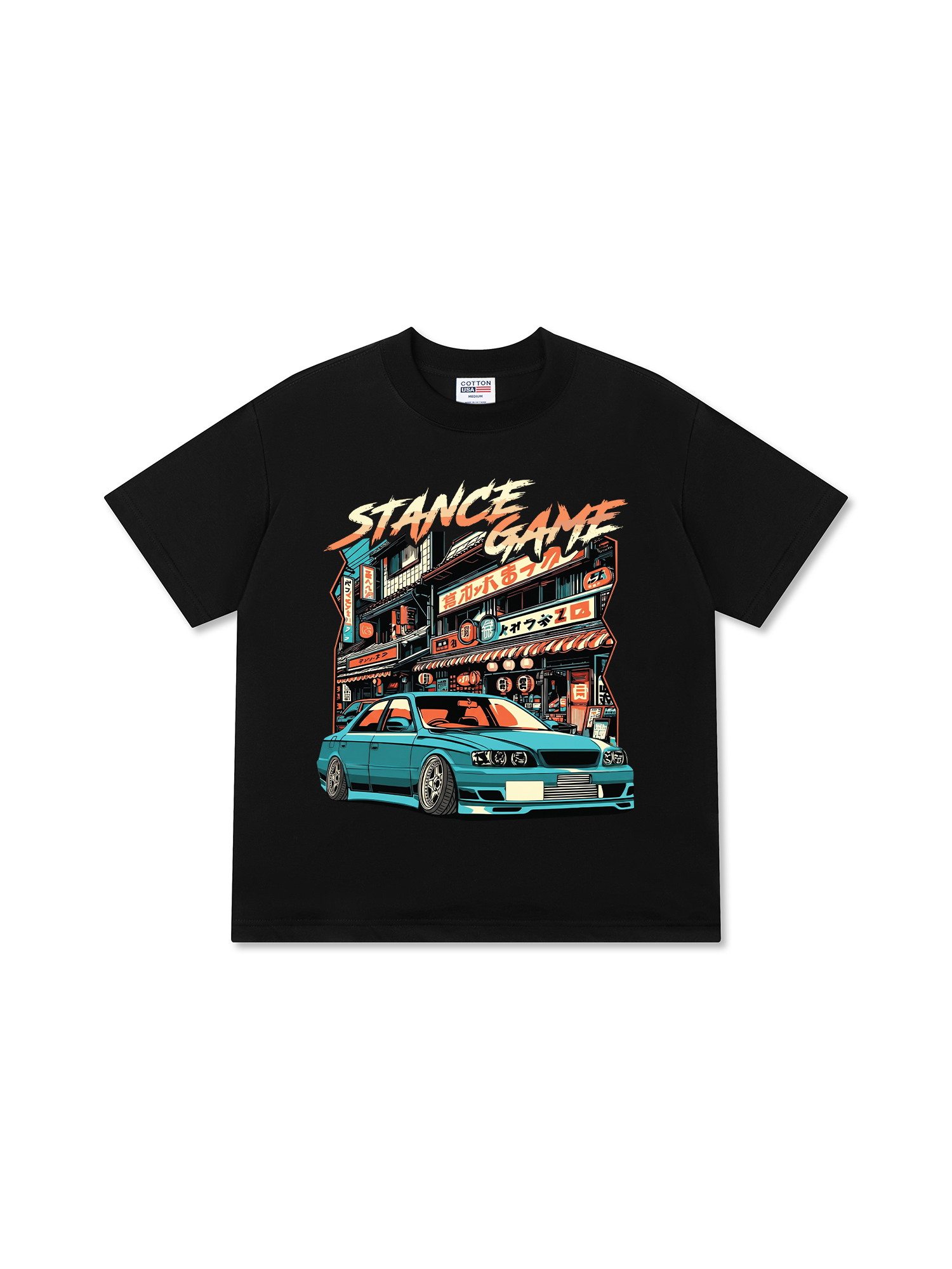 Áo Thun Relaxed Fit JDM Car Stance Game