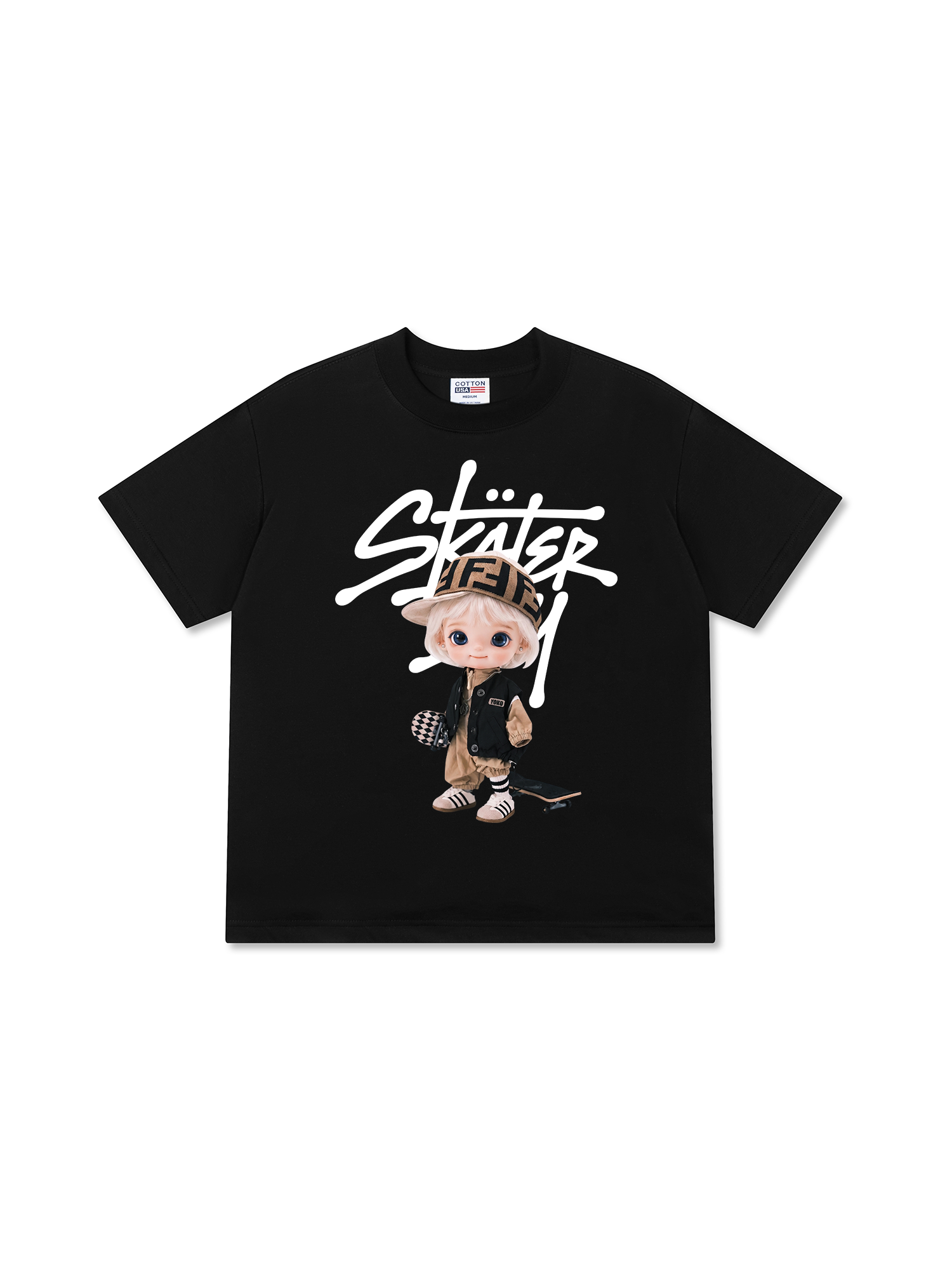 Áo Thun Relaxed Fit Cute Gang Skater Boy