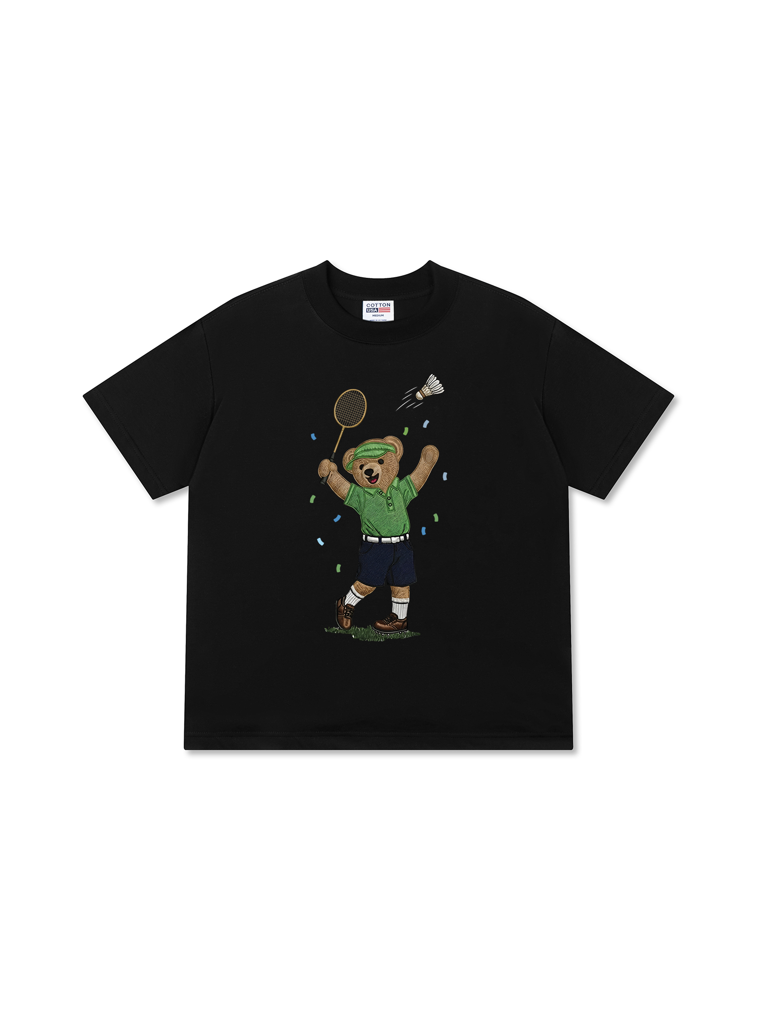 Áo Thun Relaxed Fit Badminton Bear Player