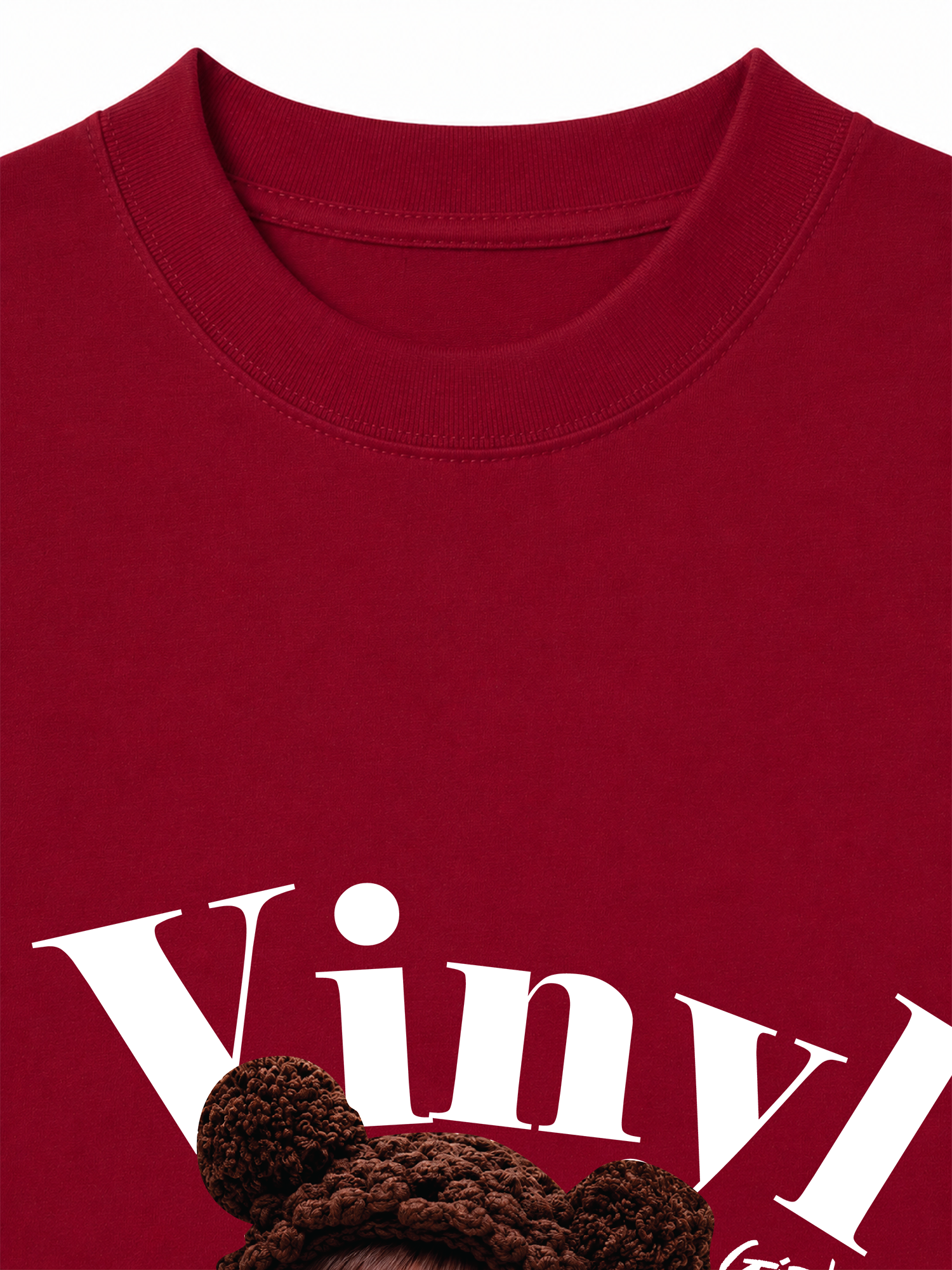 Áo Thun Relaxed Fit Cute Gang Vinyl Girl
