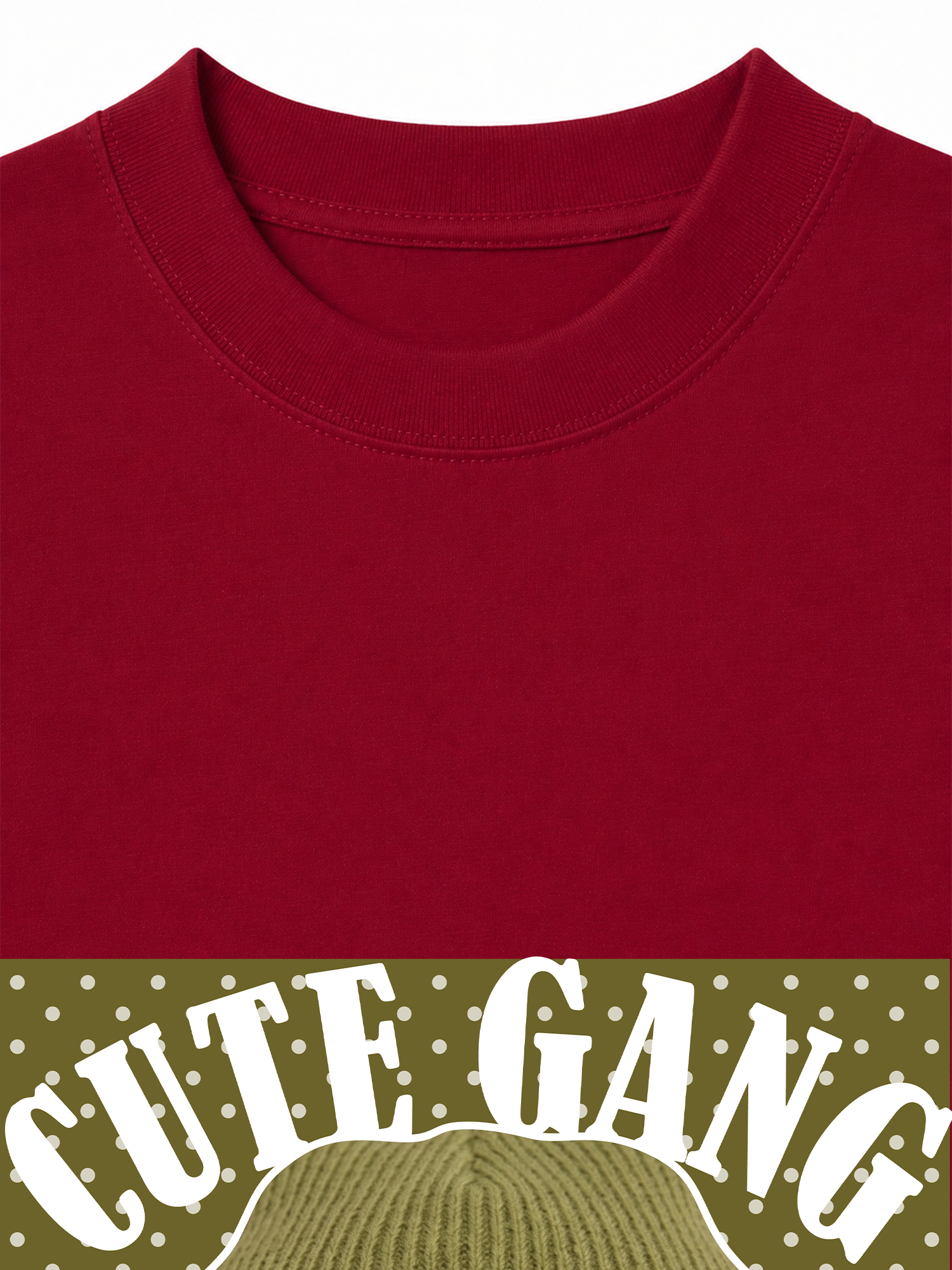 Áo Thun Relaxed Fit Cute Gang Green Dotty