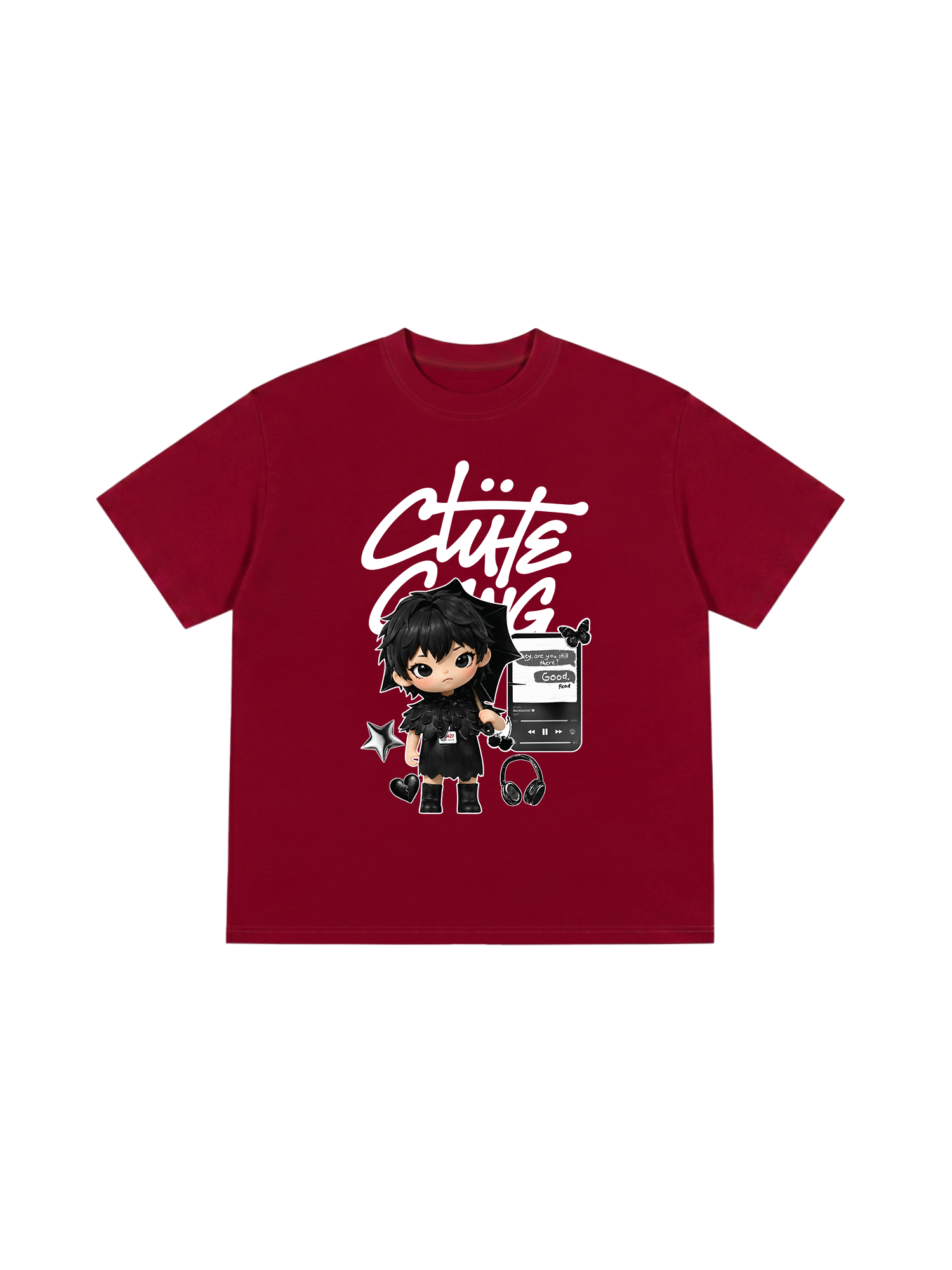 Áo Thun Relaxed Fit Cute Gang Black Boy
