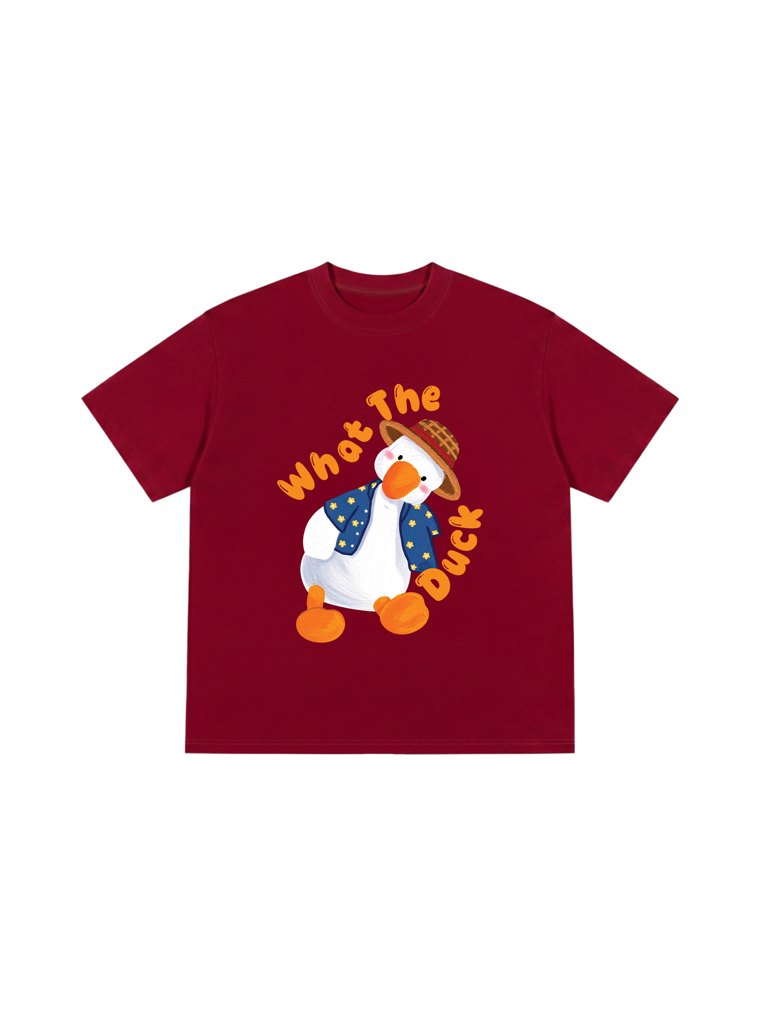 Áo Thun Relaxed Fit Farm What The Duck Orange
