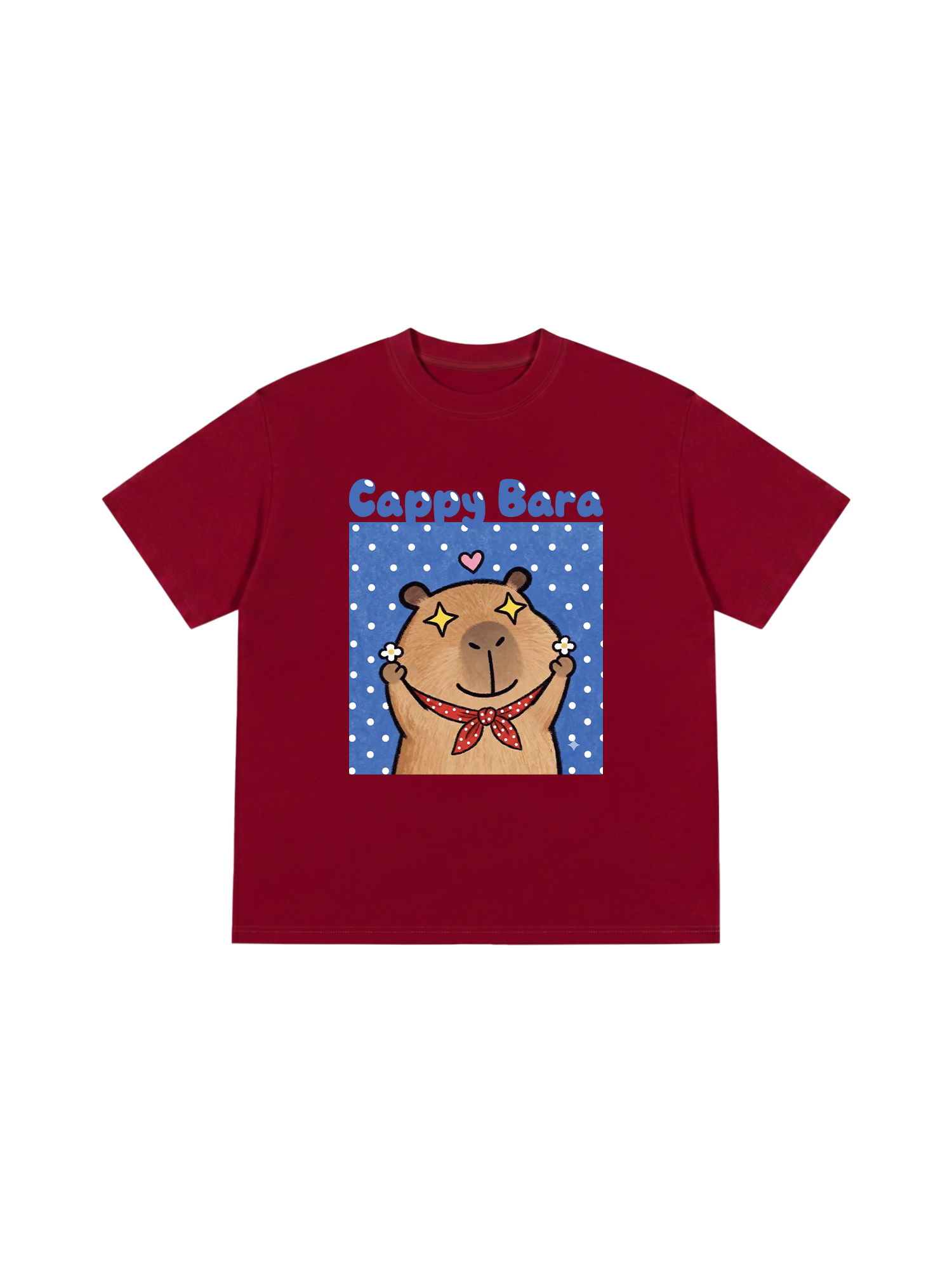 Áo Thun Relaxed Fit Farm Capy Bara Blue Background