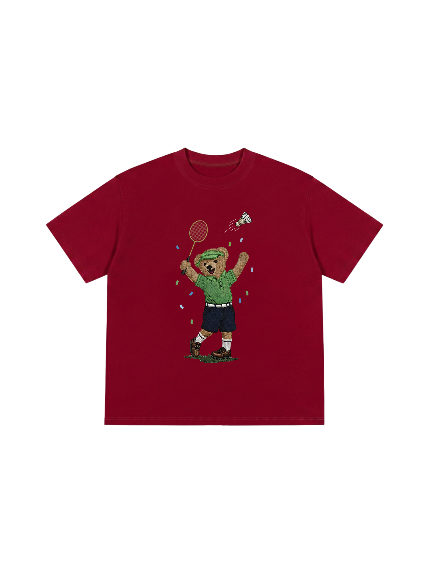 Áo Thun Relaxed Fit Badminton Bear Player