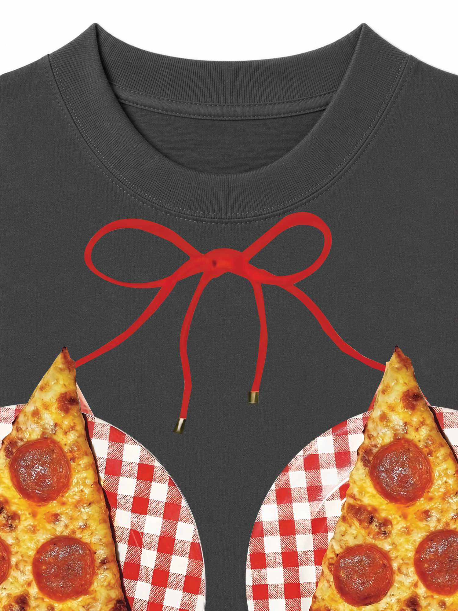 Áo Thun Relaxed Fit Yummy Mood Pizza Bikini