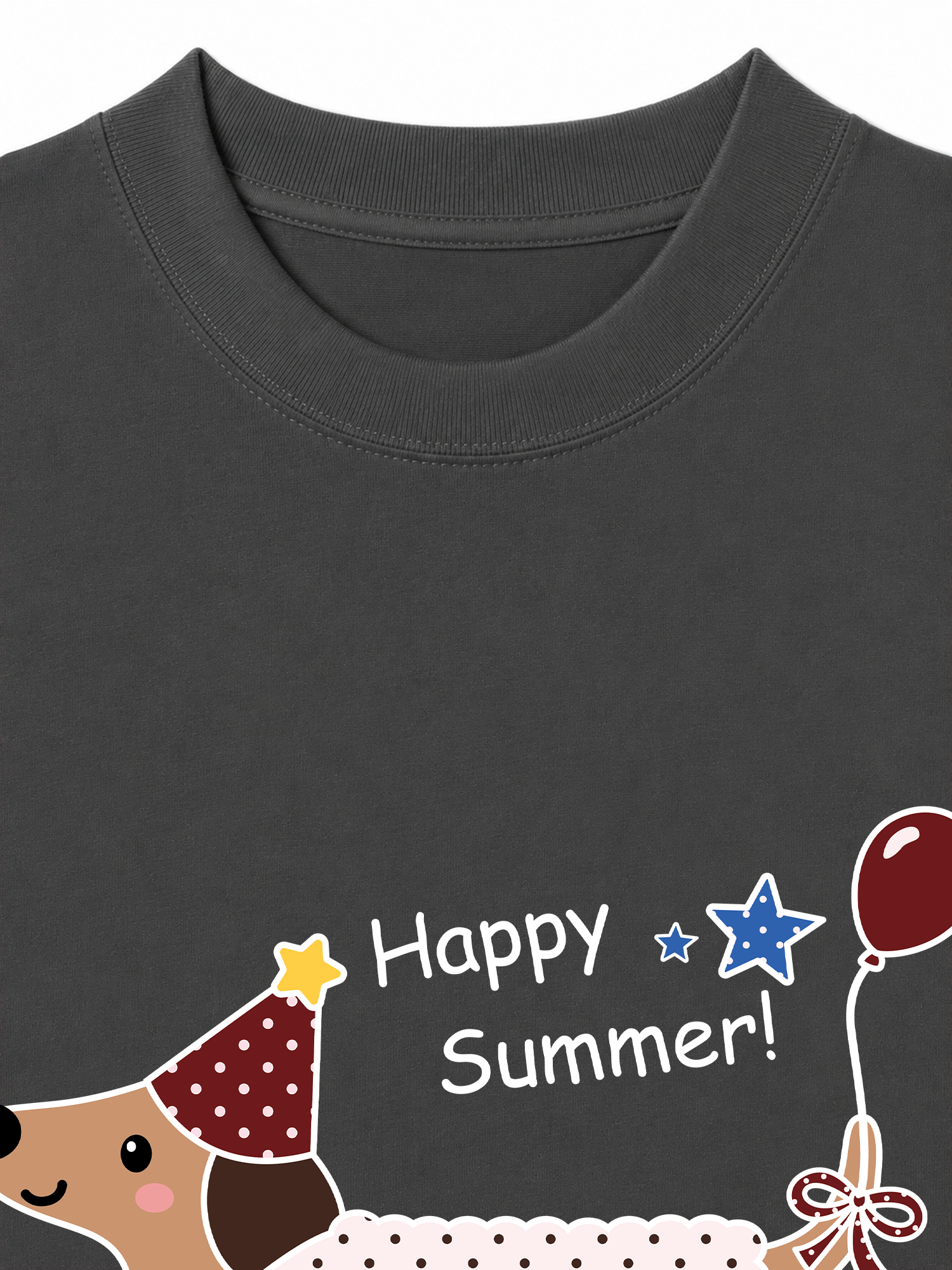 Áo Thun Relaxed Fit Dotty Mood Happy Summer Dog