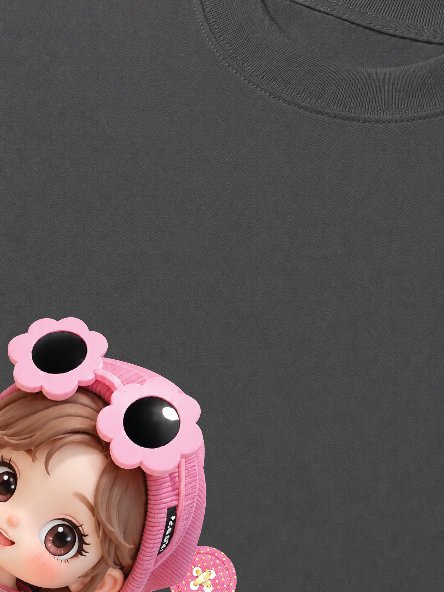 Áo Thun Relaxed Fit Cute Gang Pink Girl