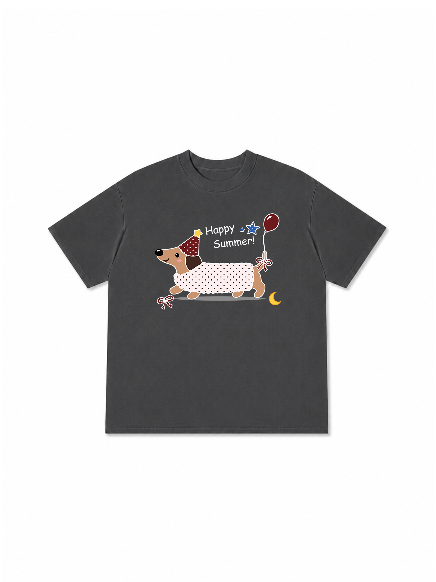 Áo Thun Relaxed Fit Dotty Mood Happy Summer Dog