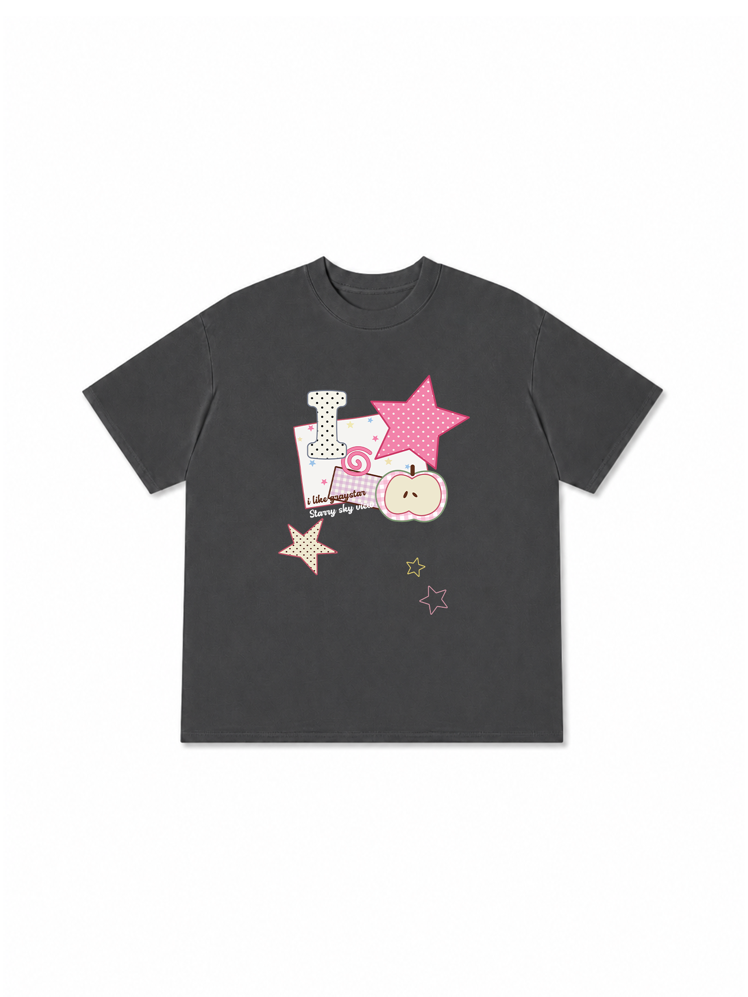 Áo Thun Relaxed Fit Dotty Mood Pink Star Candy