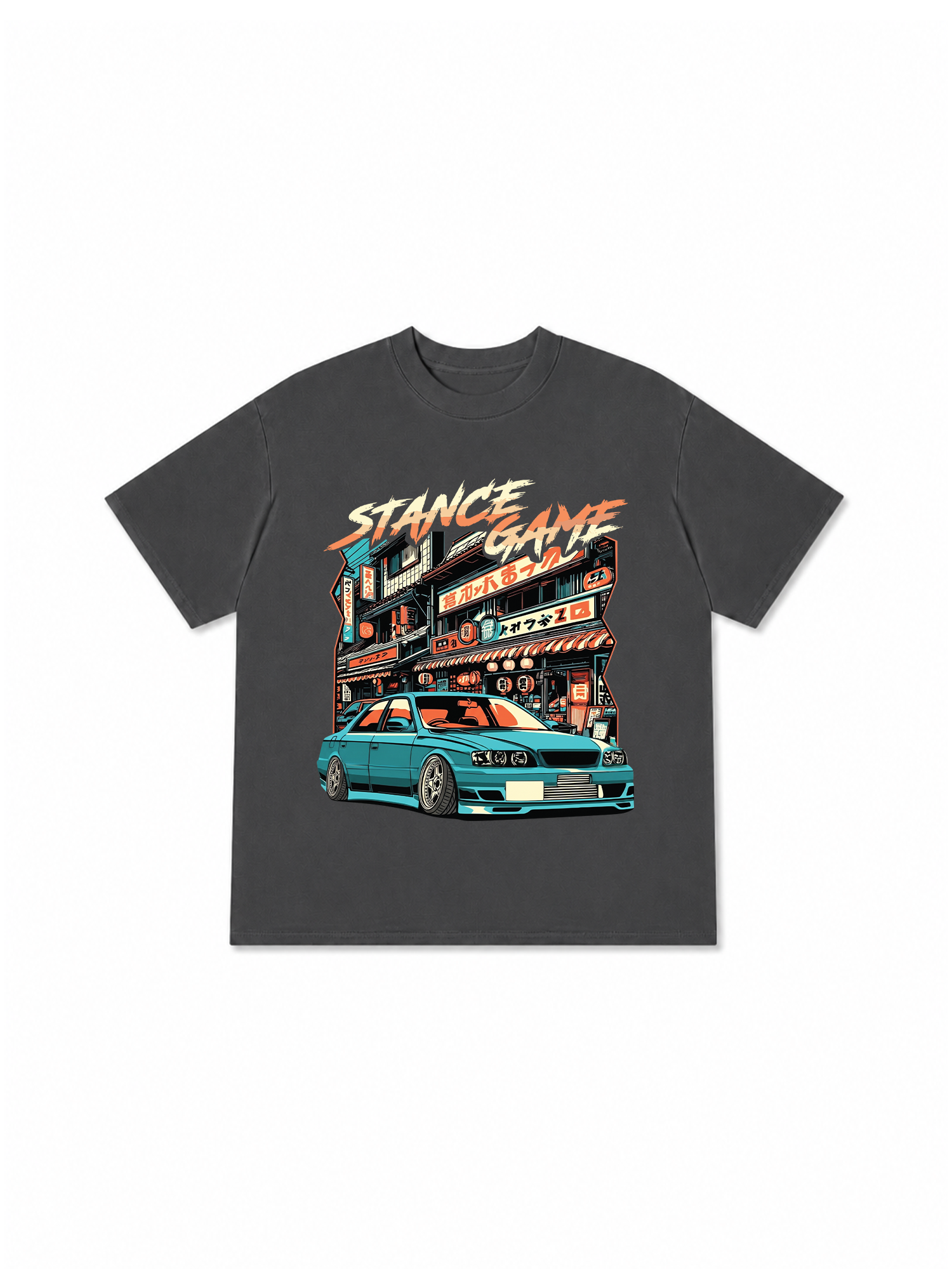 Áo Thun Relaxed Fit JDM Car Stance Game