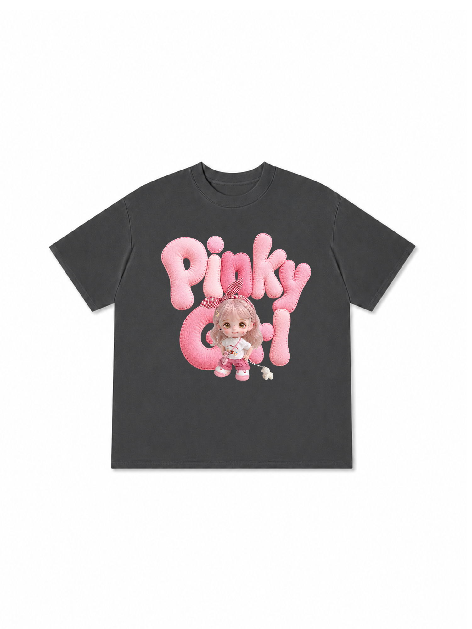 Áo Thun Relaxed Fit Cute Gang Pinky Girl