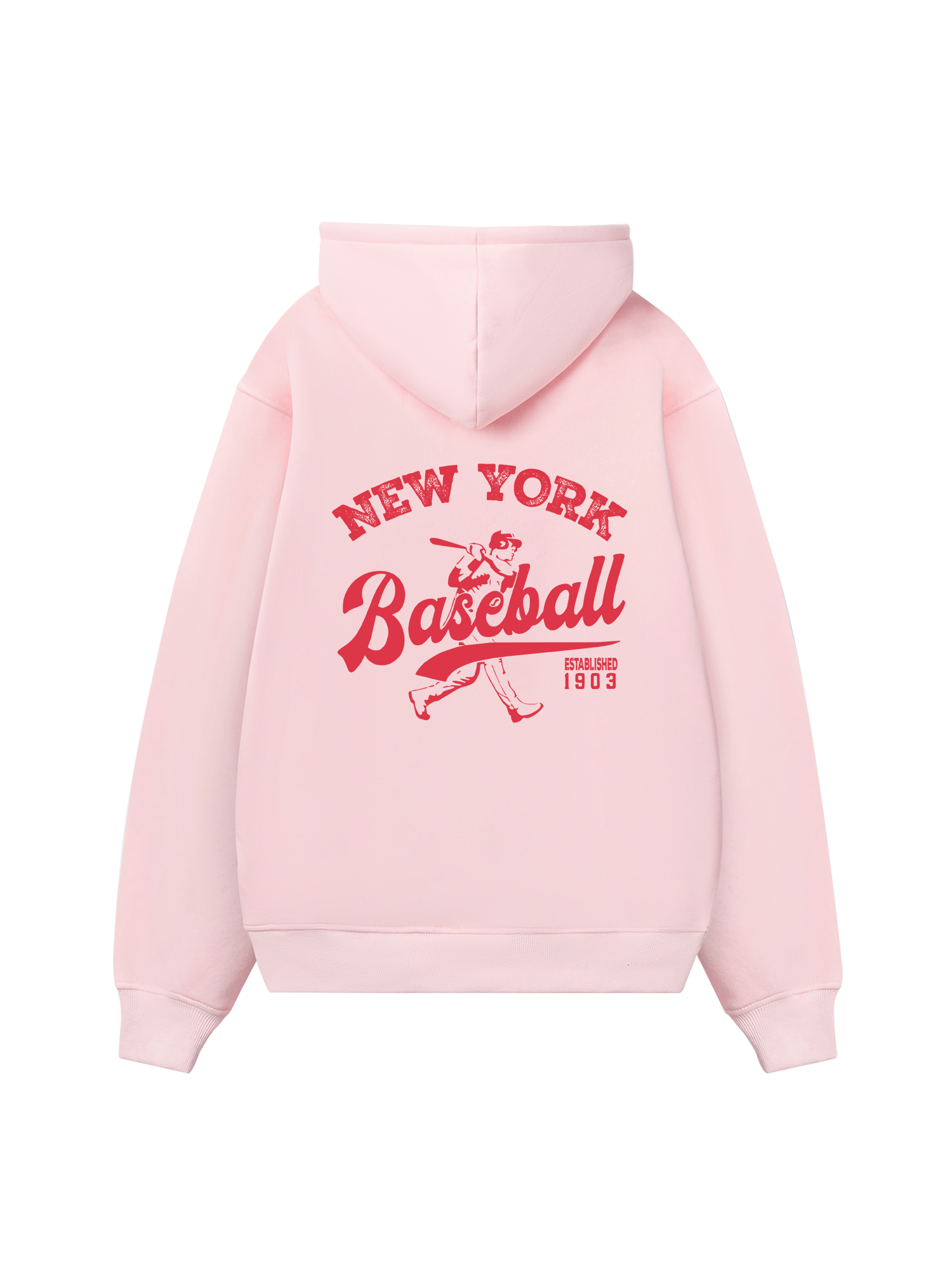 New York Baseball Pink Hoodie