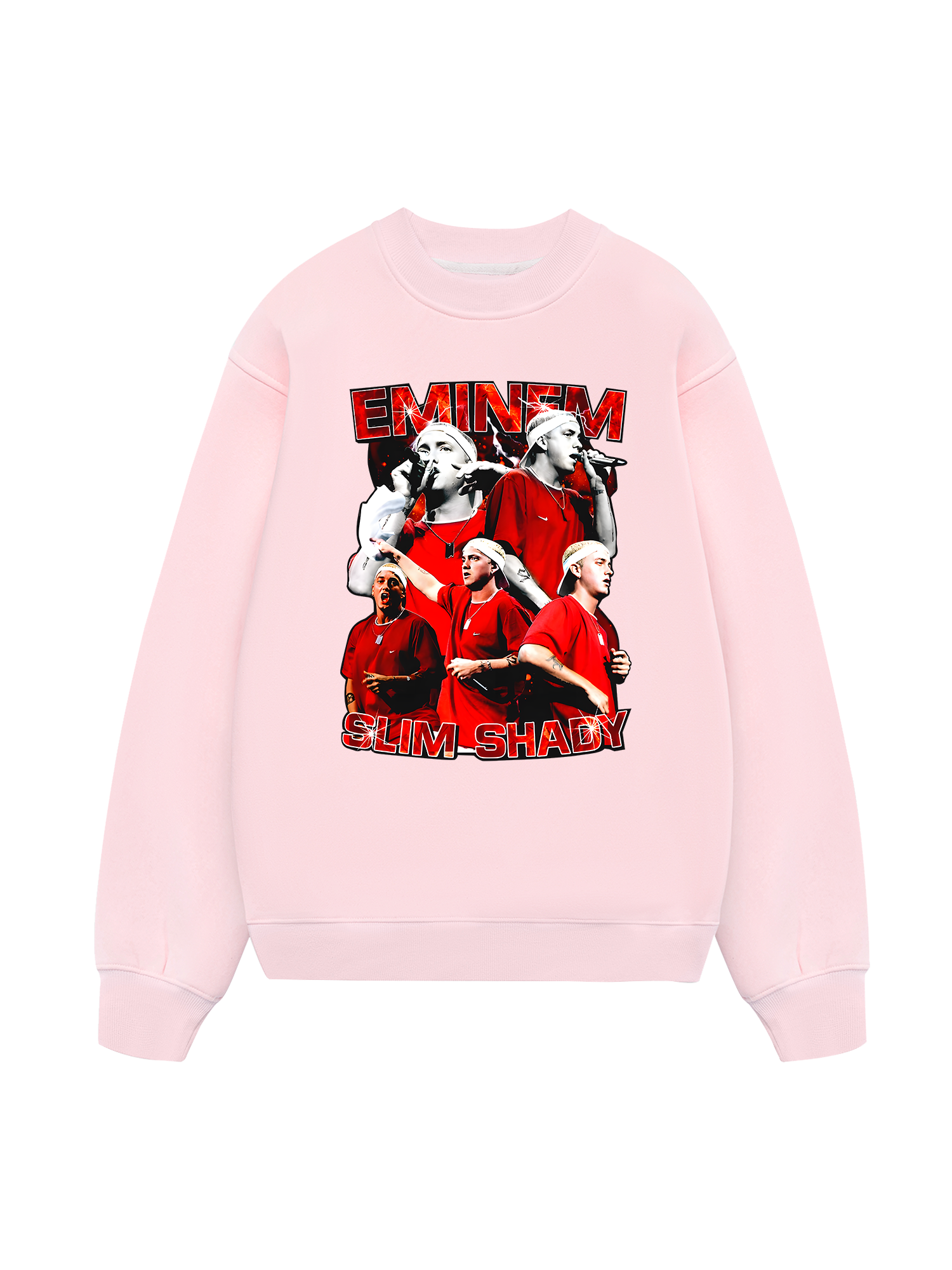 Rapper Eminem Red Flames Sweater