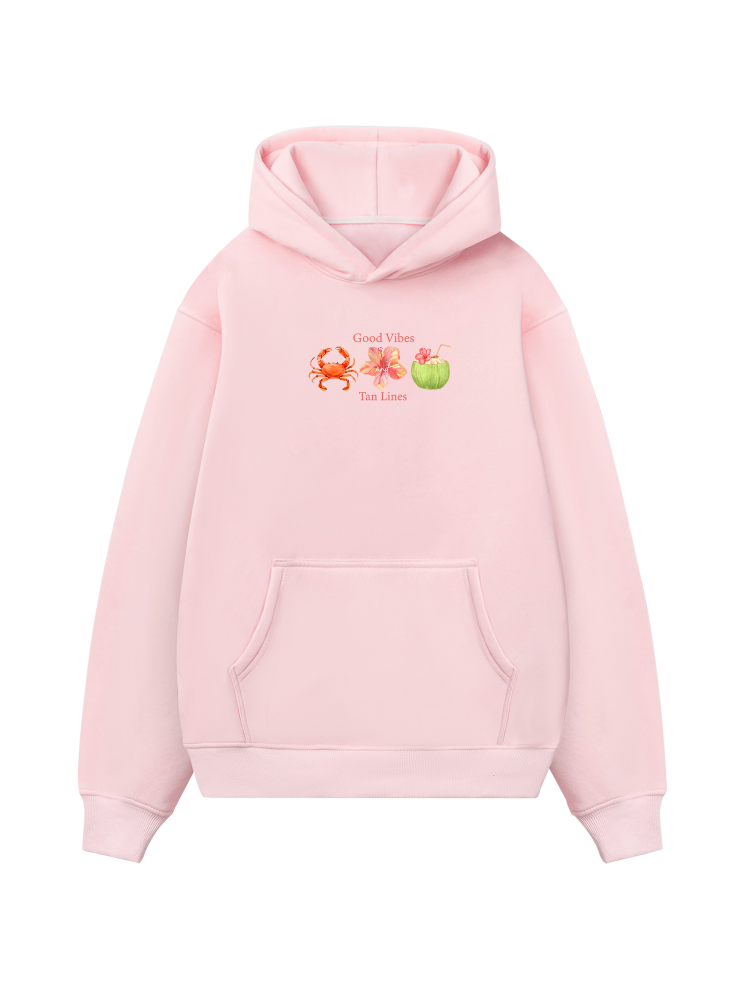 Tropical Good Vibes Tan Lines Hoodie