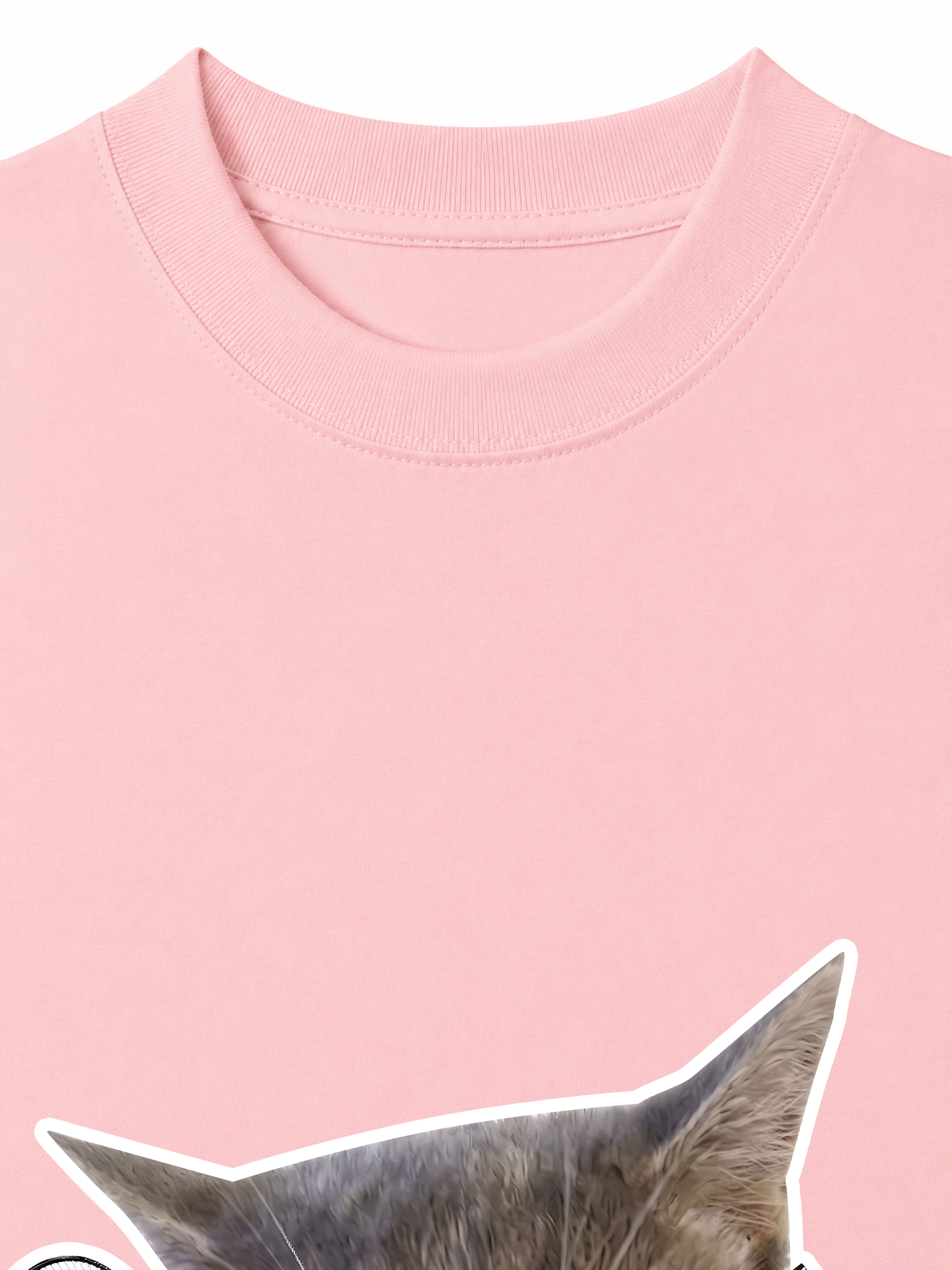 Áo Thun Relaxed Fit Badminton Cute Cat