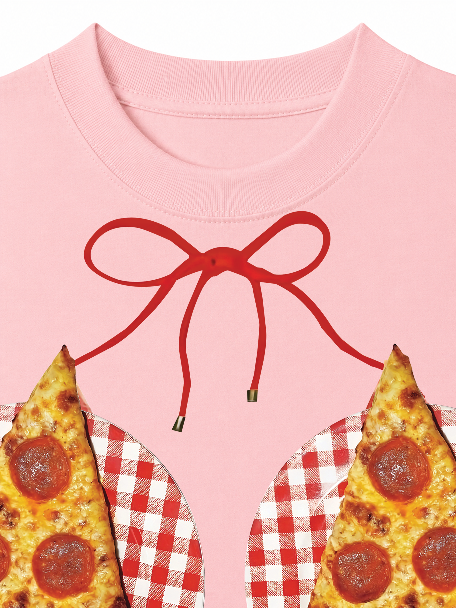 Áo Thun Relaxed Fit Yummy Mood Pizza Bikini