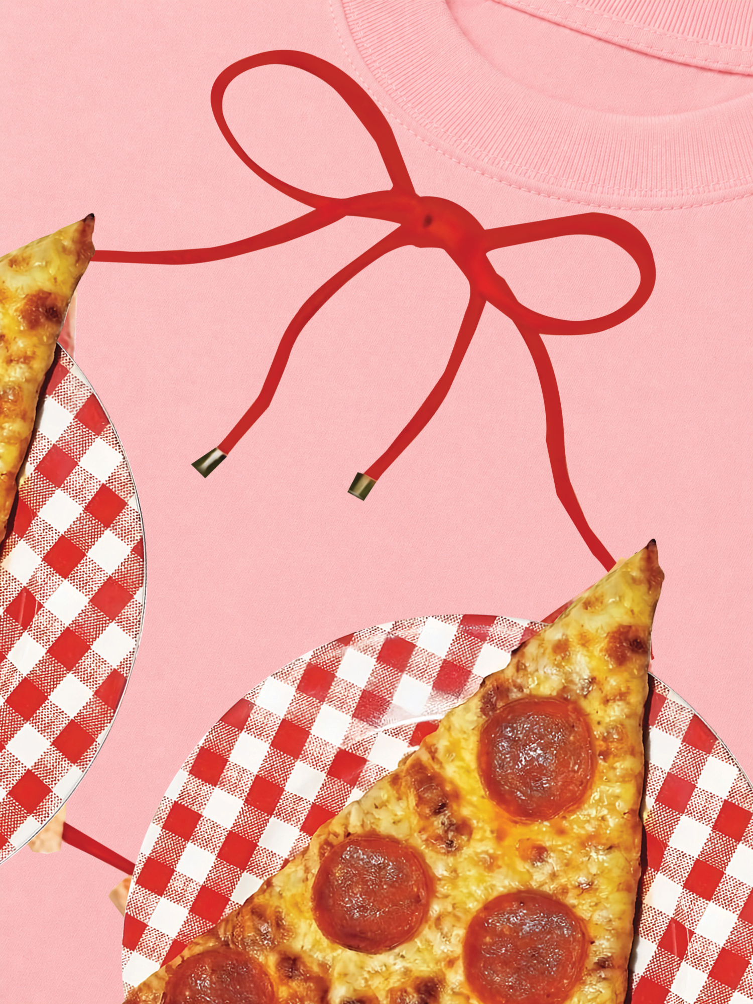 Áo Thun Relaxed Fit Yummy Mood Pizza Bikini