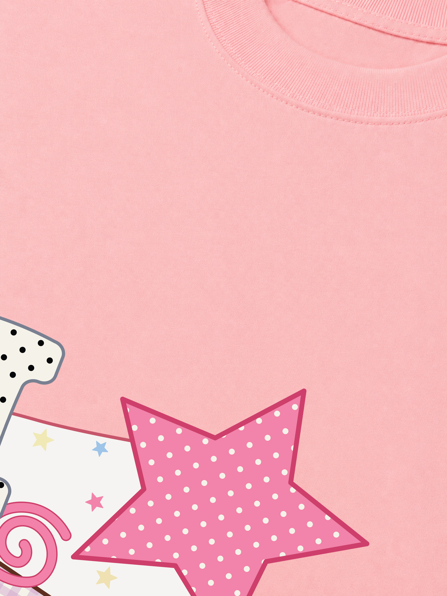 Áo Thun Relaxed Fit Dotty Mood Pink Star Candy