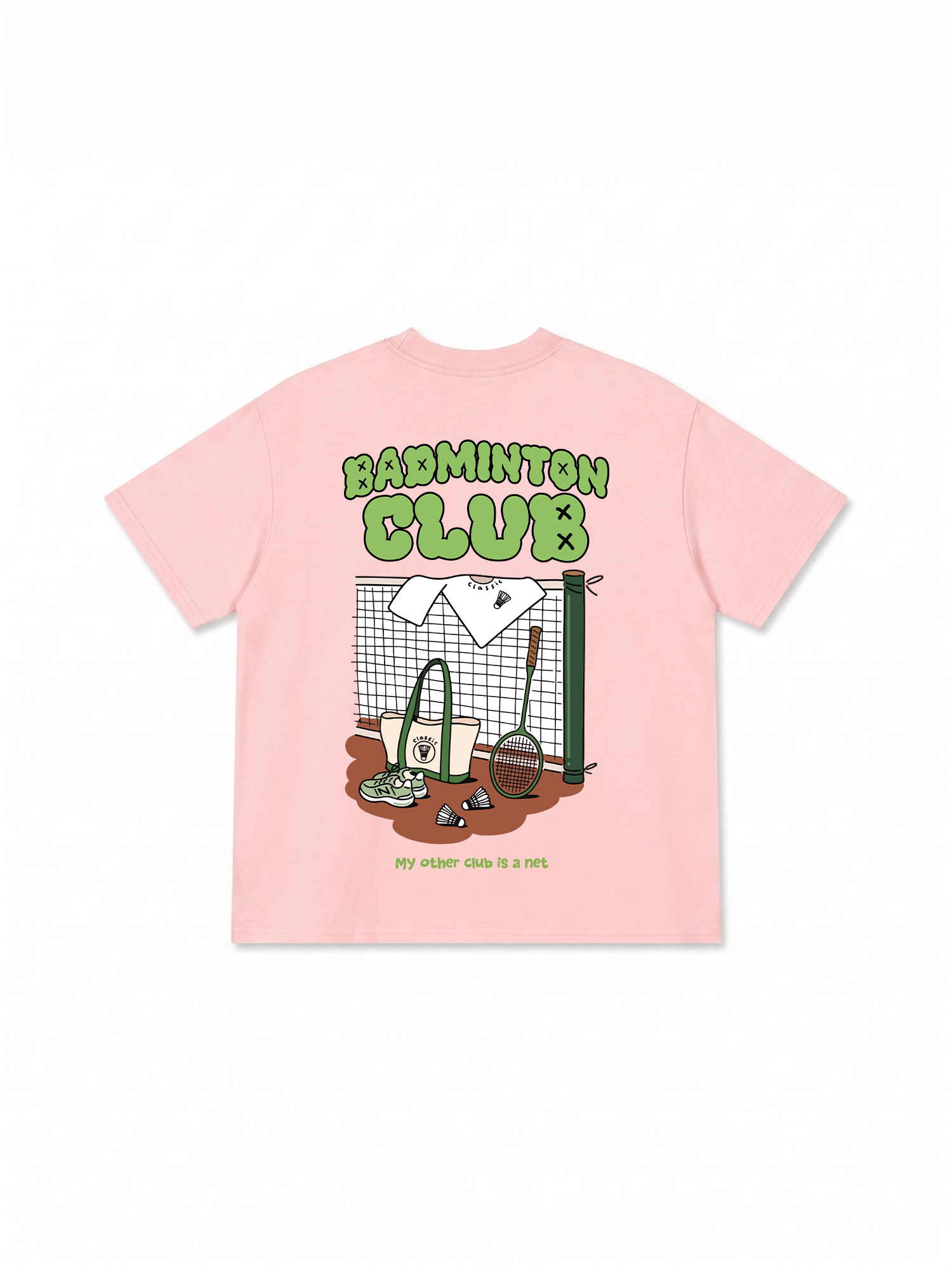 Áo Thun Relaxed Fit Badminton Club My Other Club Is A Net