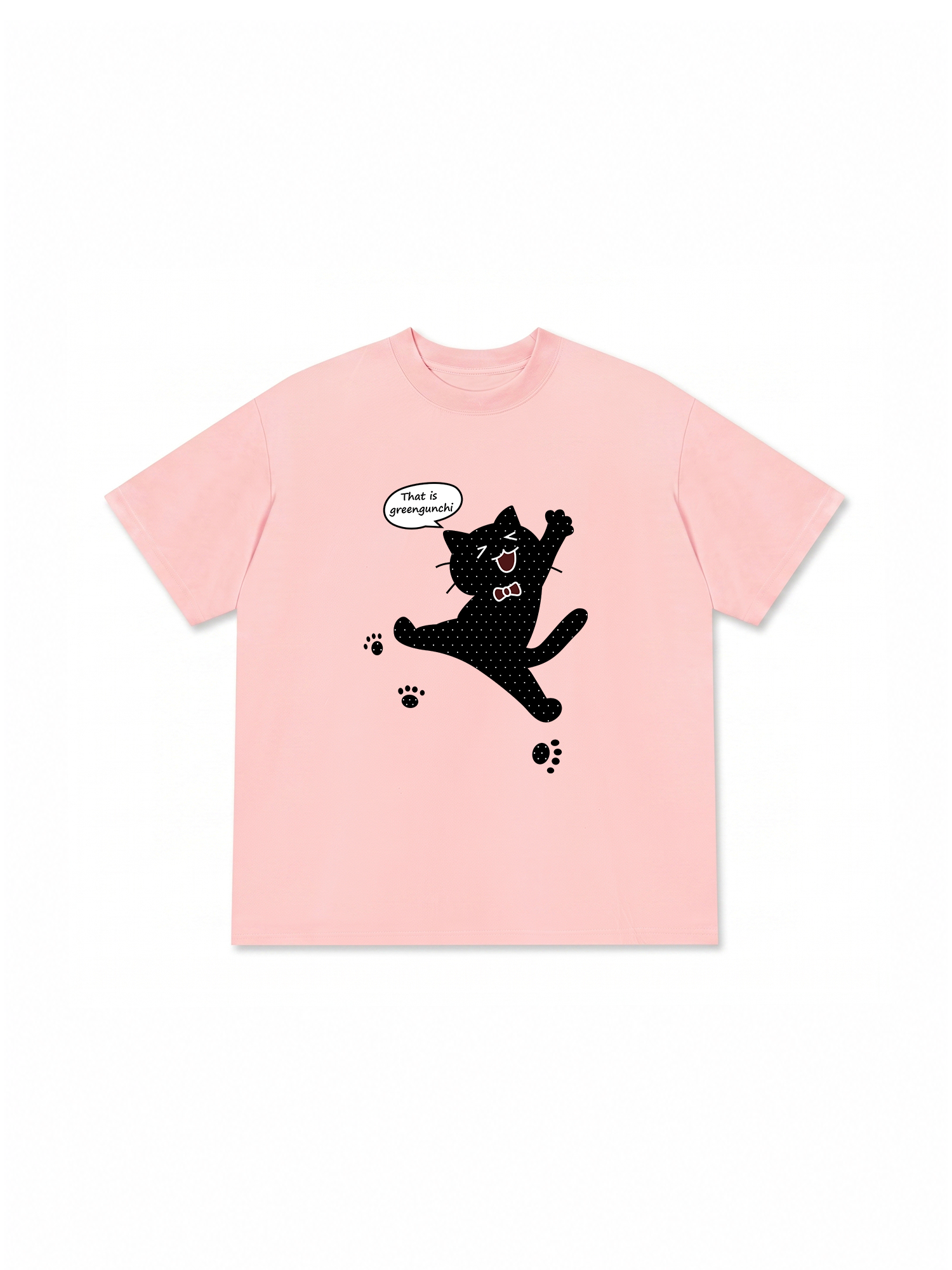 Áo Thun Relaxed Fit Dotty Mood Cute Cat