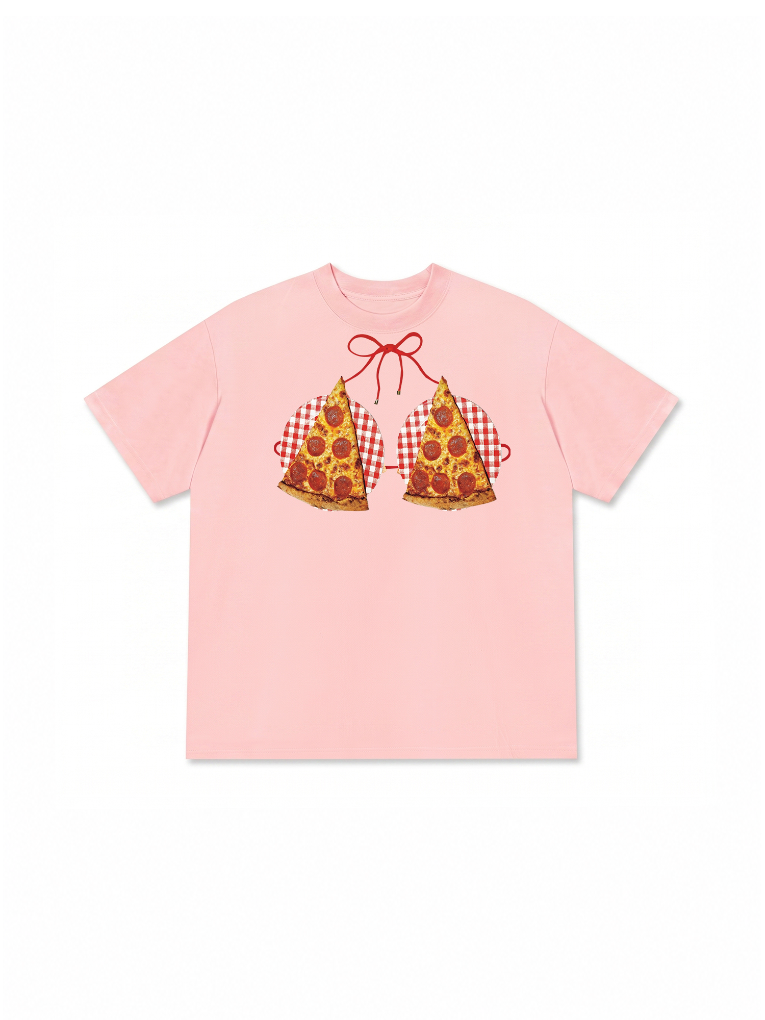 Áo Thun Relaxed Fit Yummy Mood Pizza Bikini
