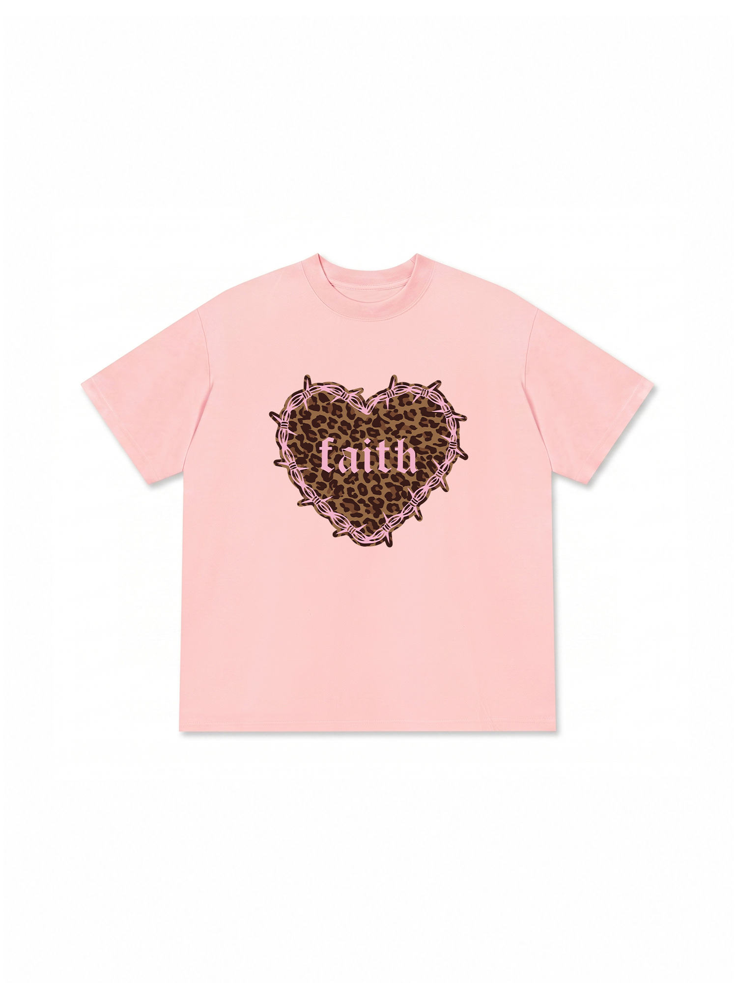 Áo Thun Relaxed Fit Urban Leopard Faith Heart