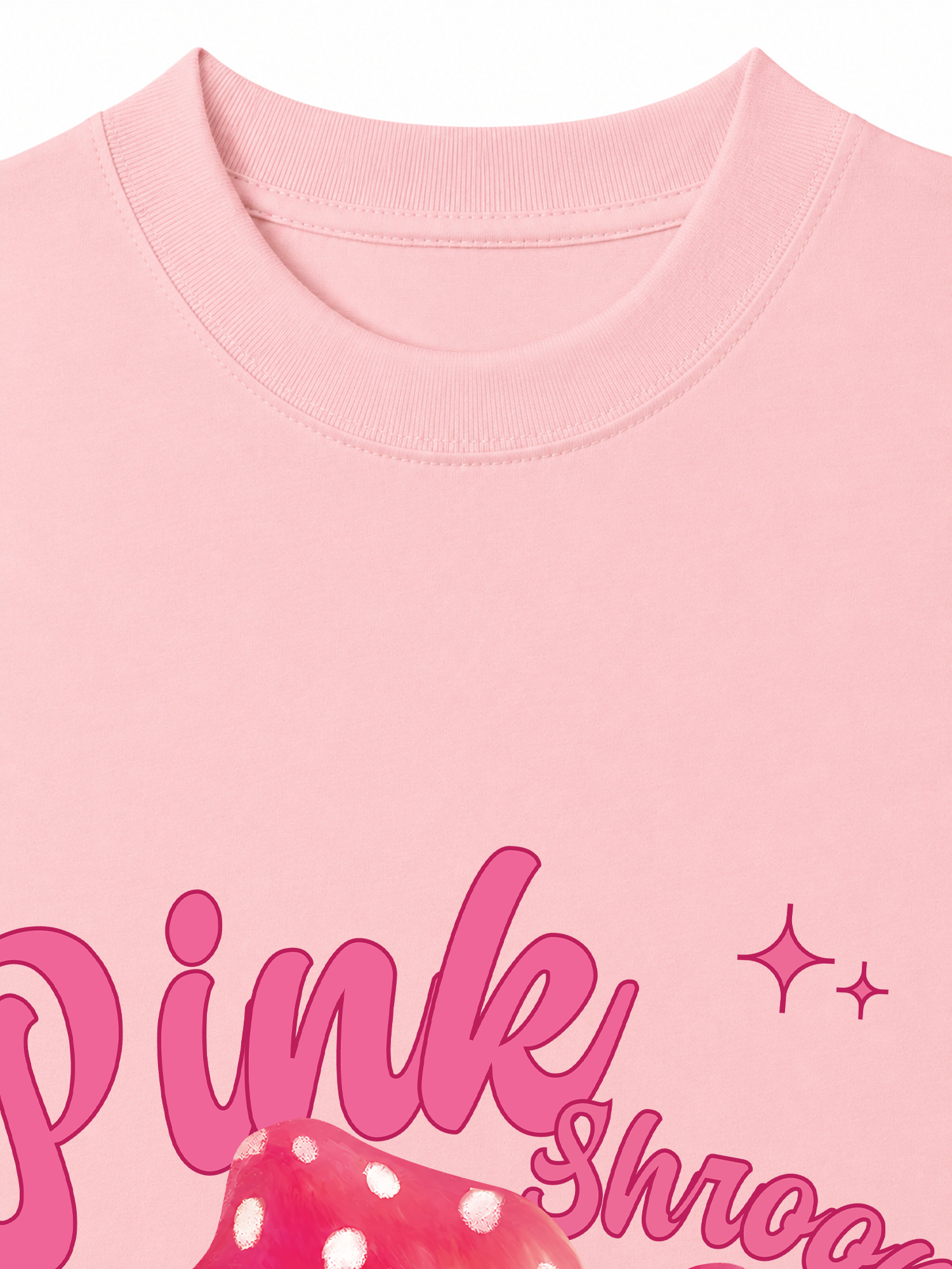 Áo Thun Relaxed Fit Tropical Pink Shrooms