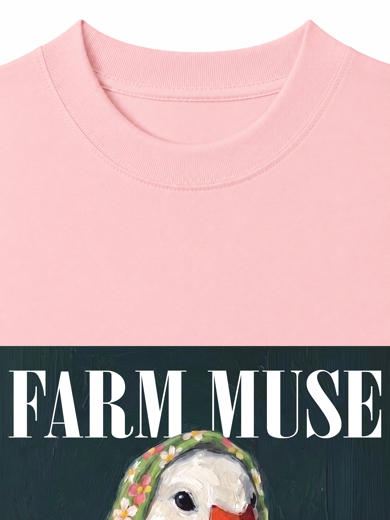 Áo Thun Relaxed Fit Farm Muse White Duck