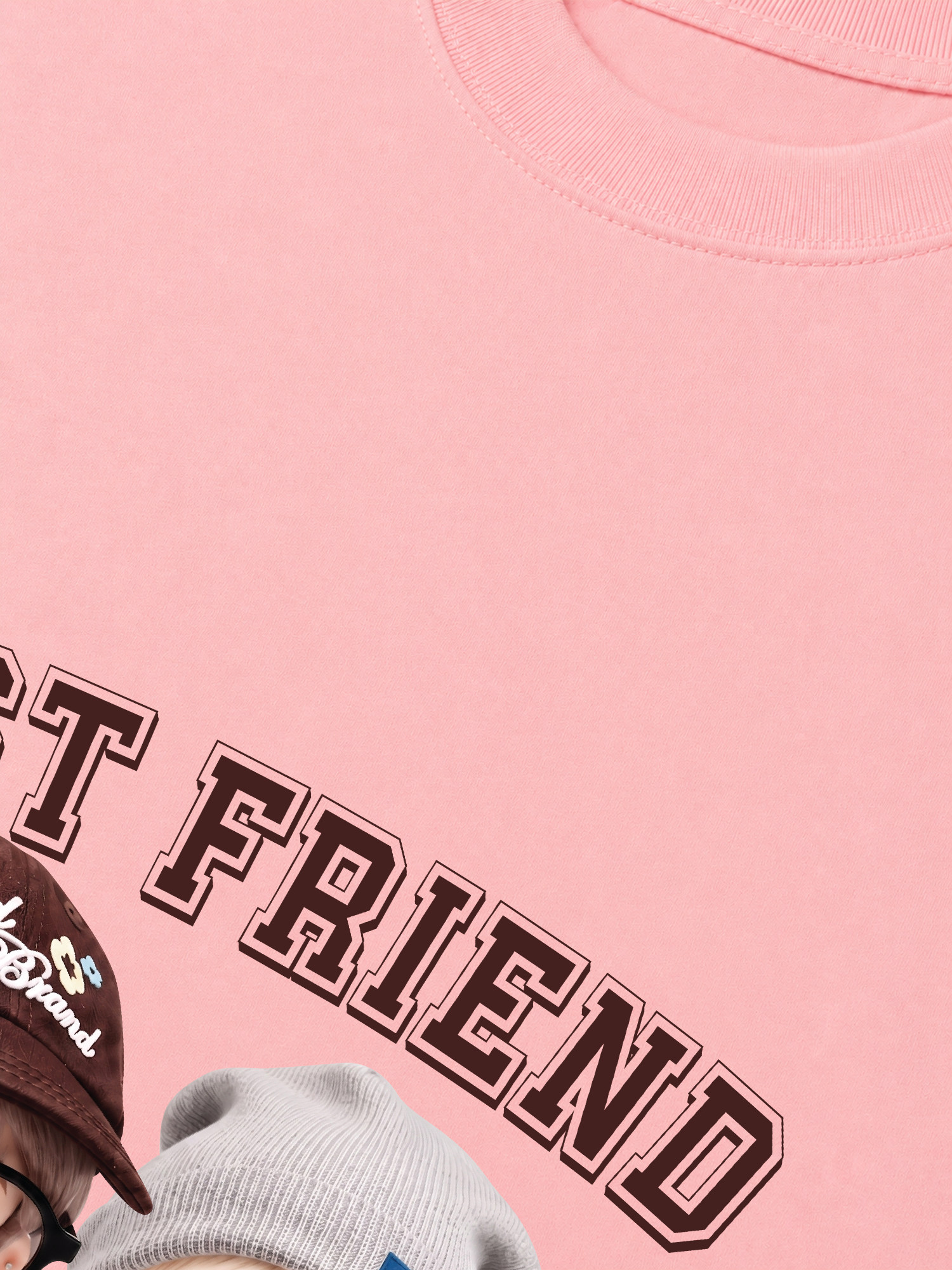 Áo Thun Relaxed Fit Cute Gang Best Friend