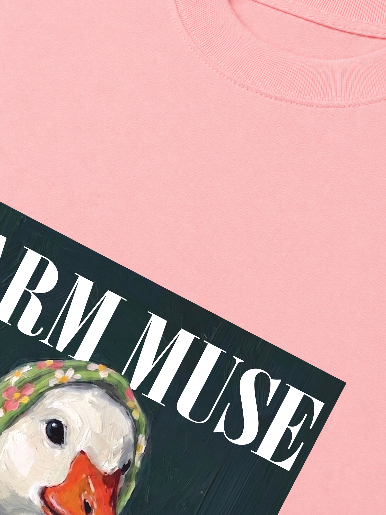 Áo Thun Relaxed Fit Farm Muse White Duck