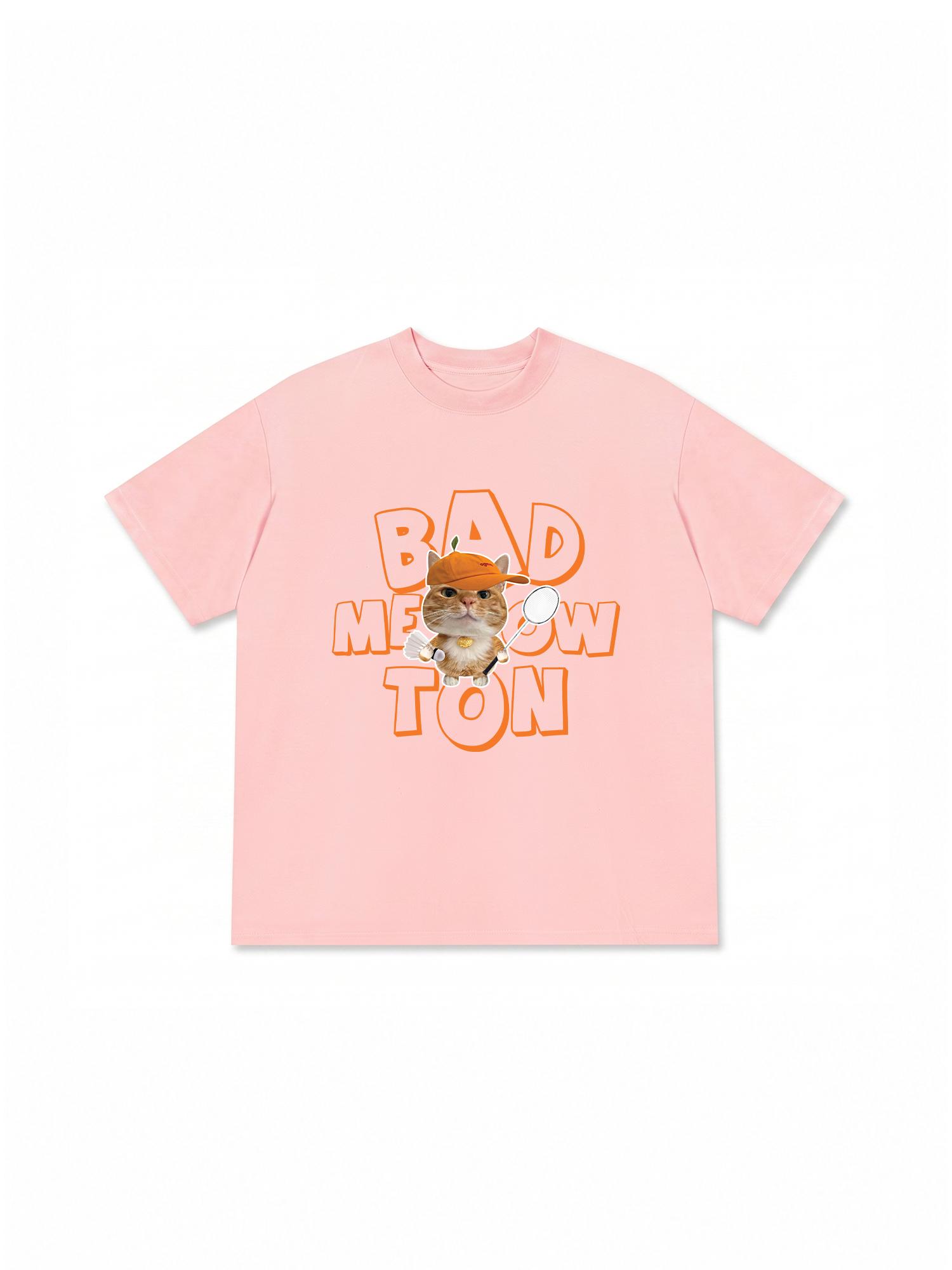 Áo Thun Relaxed Fit Badminton Cute Cat 2