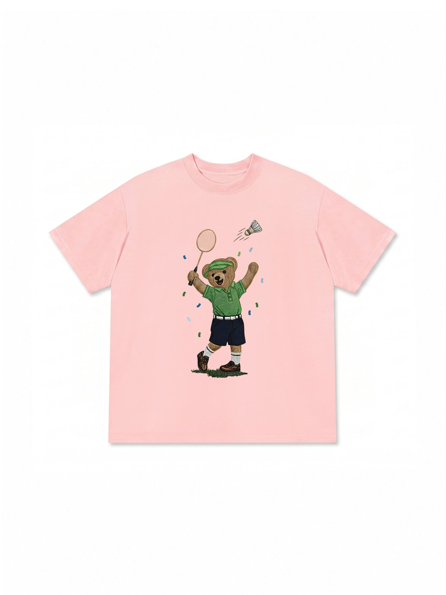 Áo Thun Relaxed Fit Badminton Bear Player