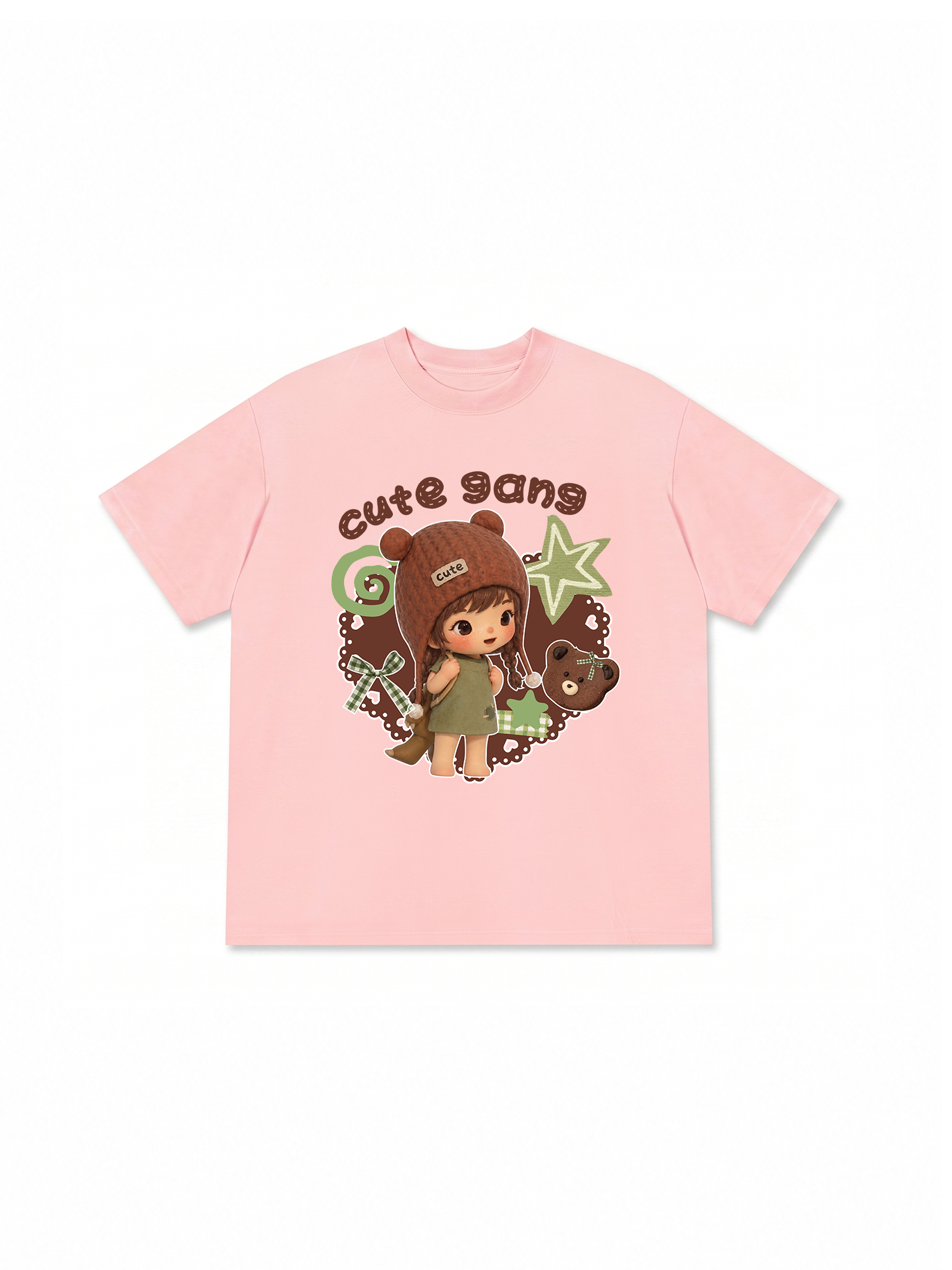 Áo Thun Relaxed Fit Cute Gang