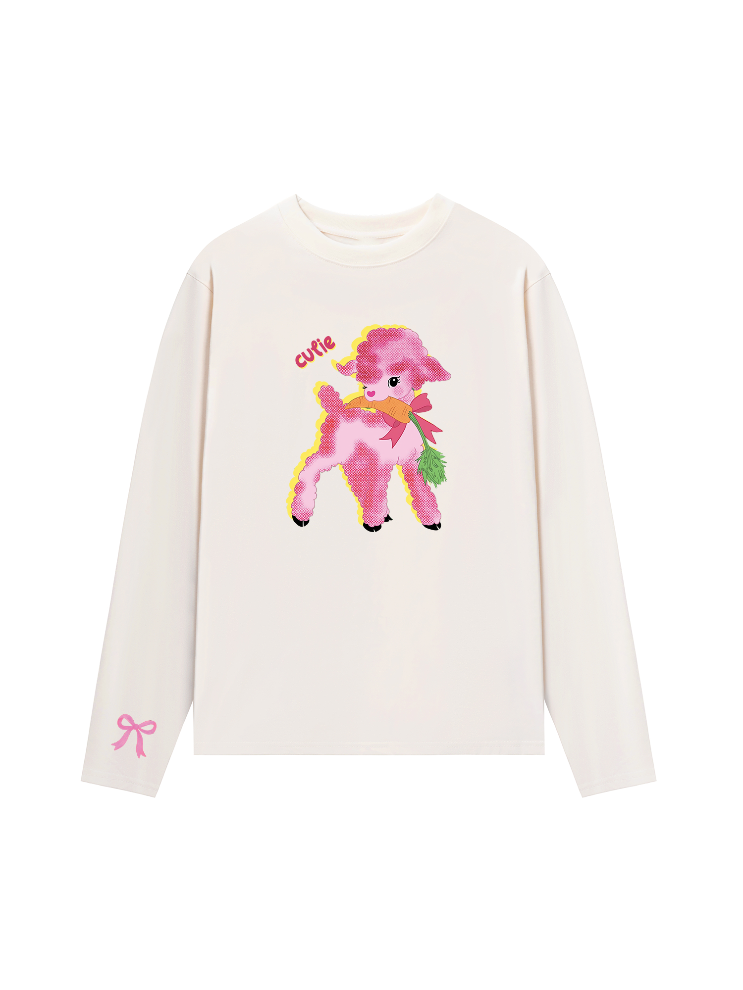 Áo Thun Dài Tay Soft Paw Cute Pink Sheep