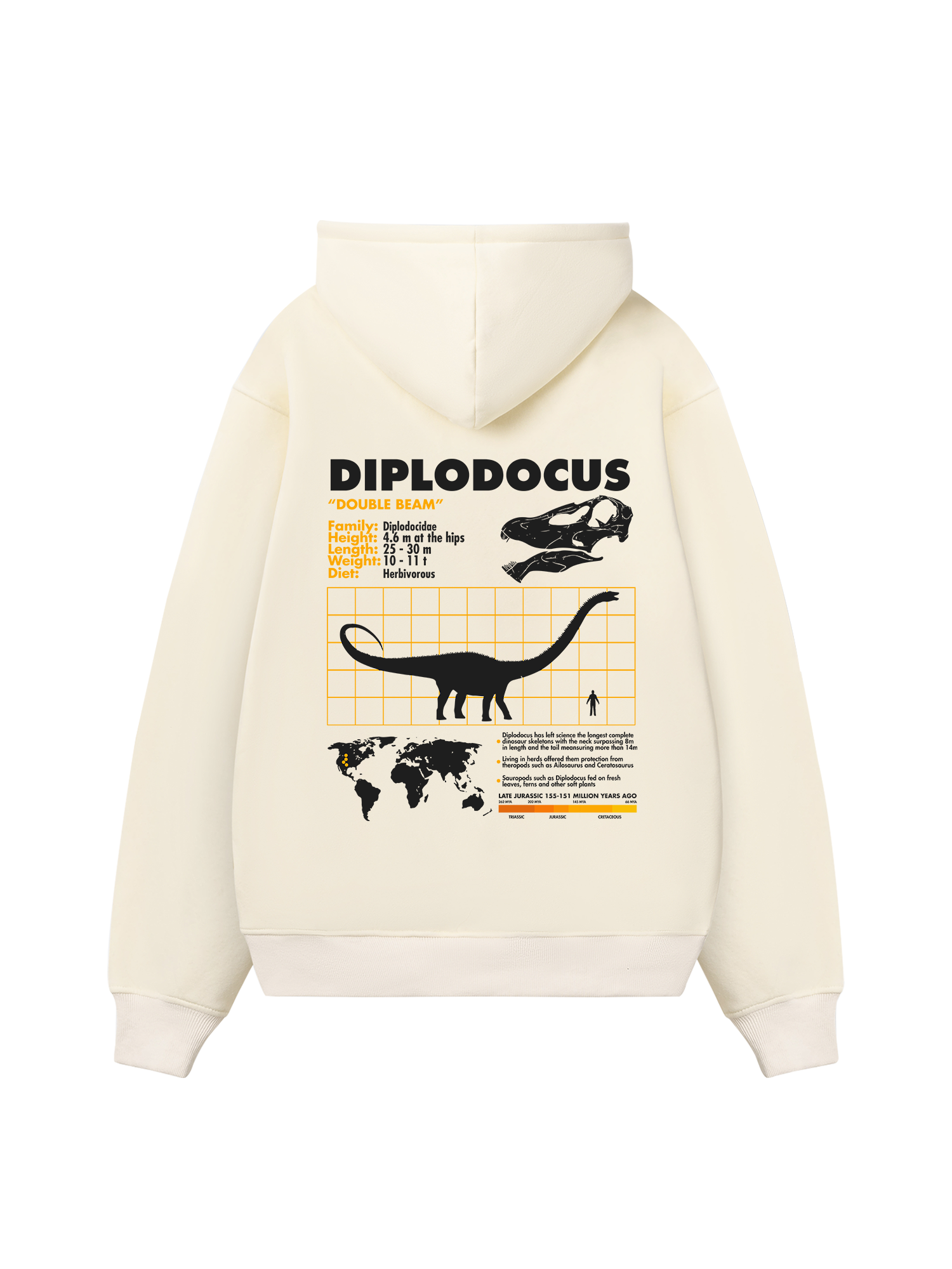 Wild Life Analysis Table Diplodocus Hoodie