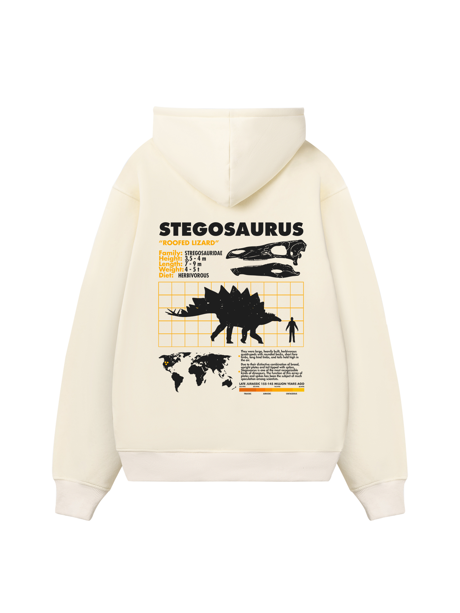 Wild Life Analysis Table Stegosaurus Hoodie