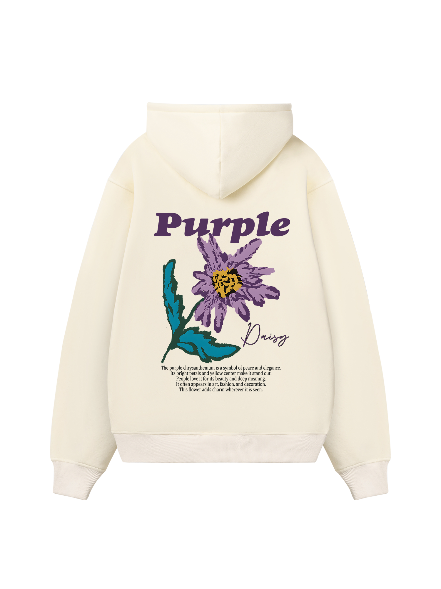 Floral Purple Daisy Hoodie