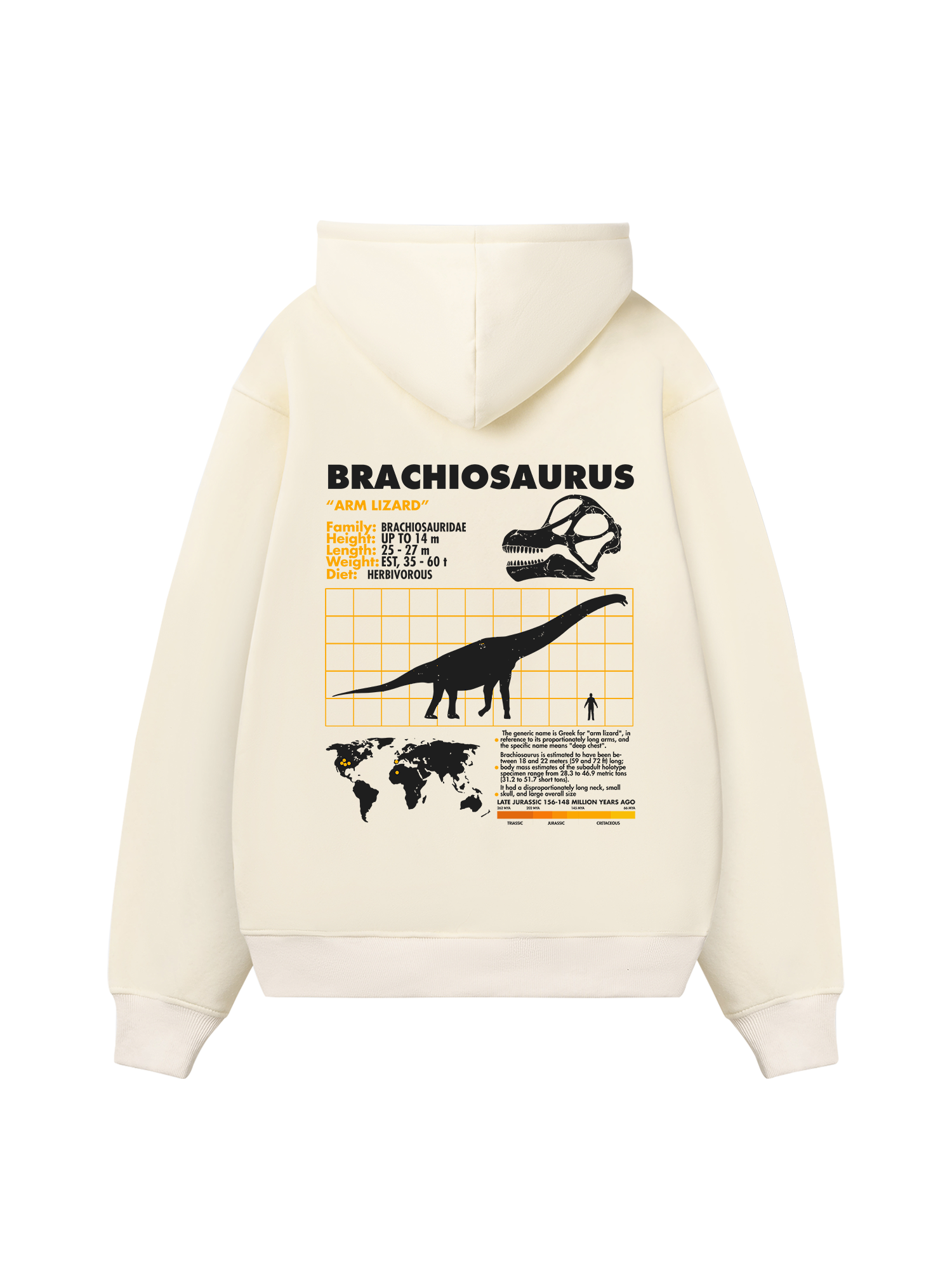Wild Life Analysis Table Brachiosaurus Hoodie
