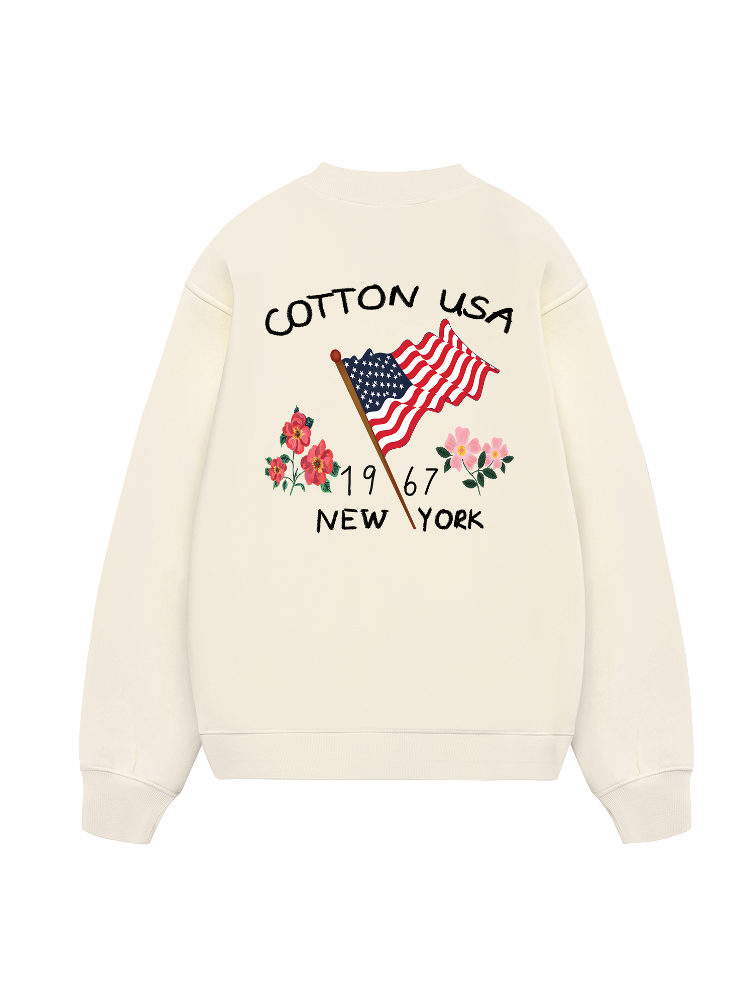 USA Floral Cotton Usa Sweater