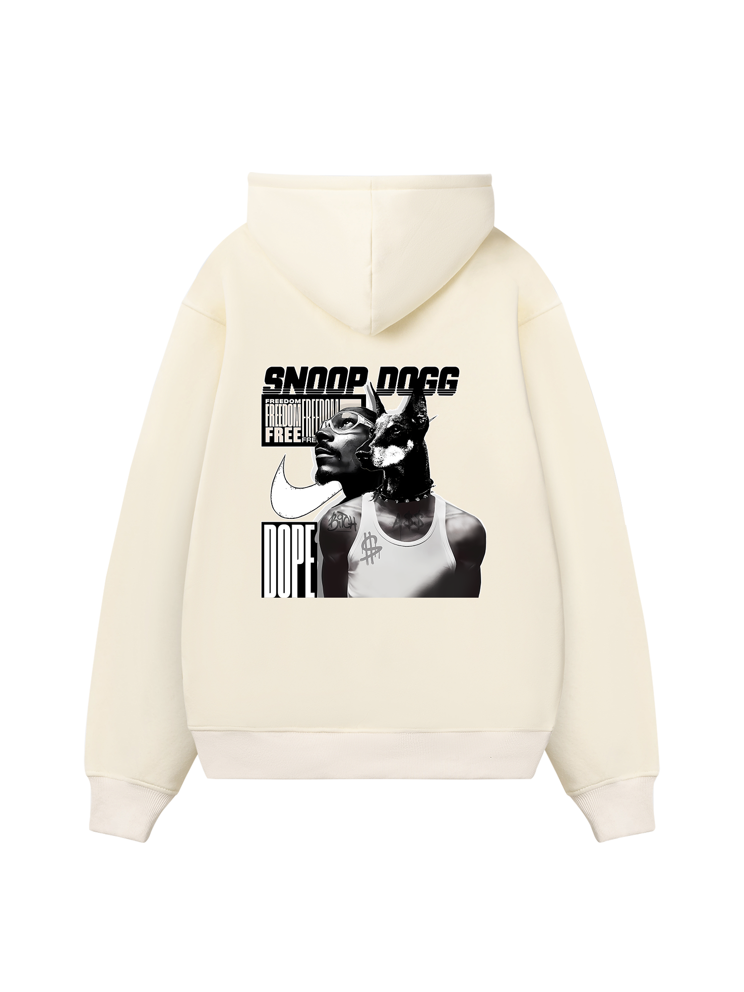 Rapper Black And White Snoop Dog Hoodie