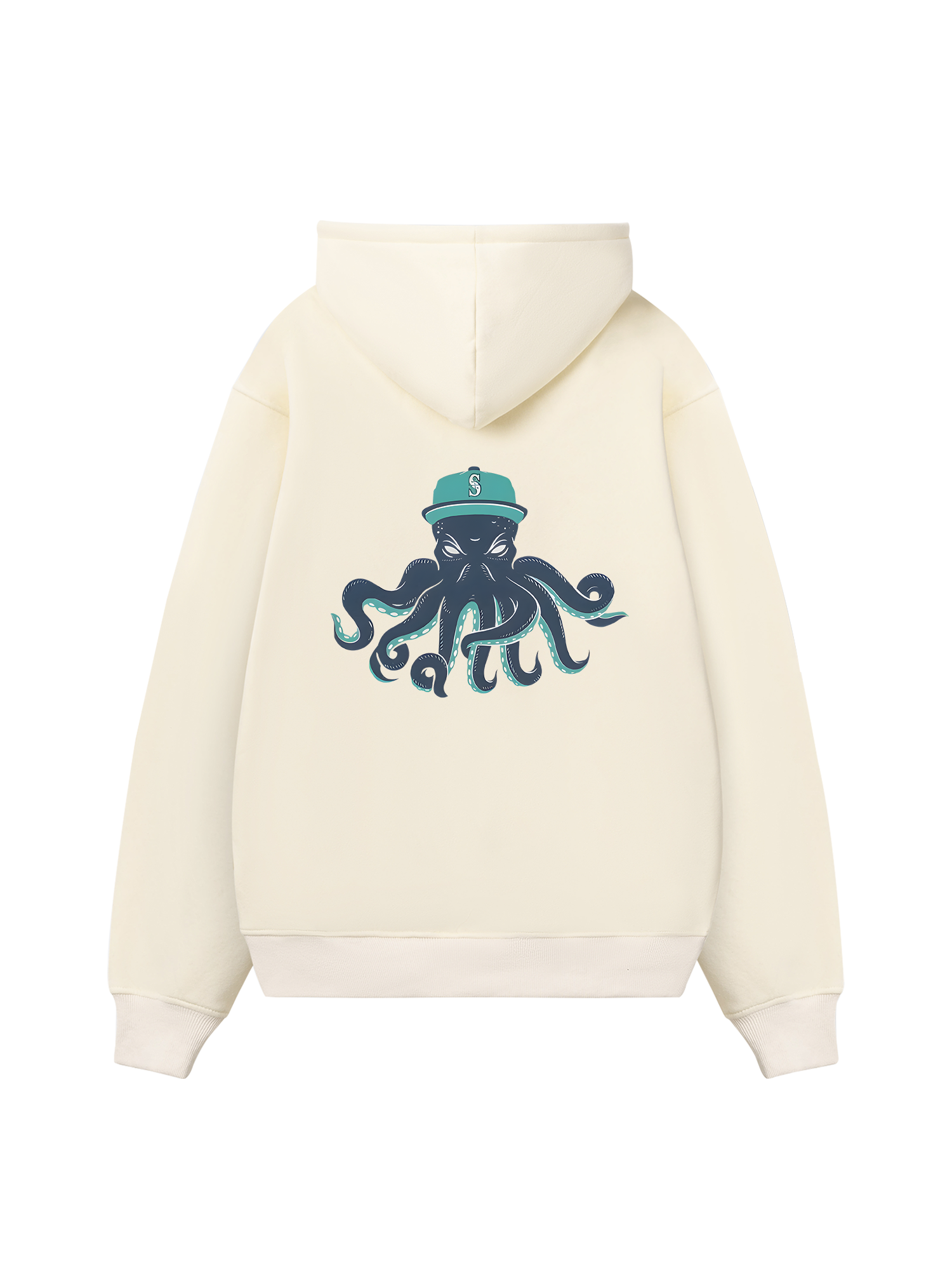 Baseball Green Octopus Hoodie