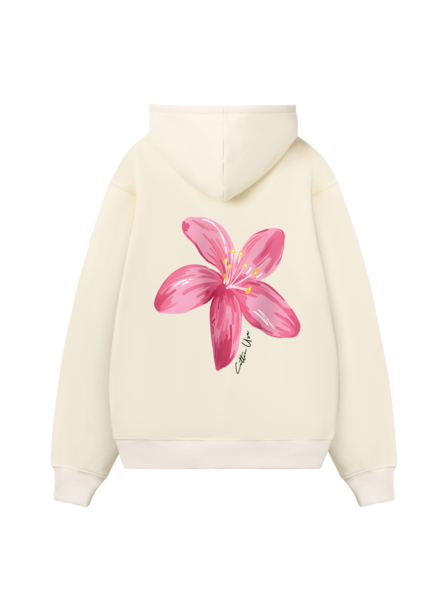 Floral Pink Flower Hoodie