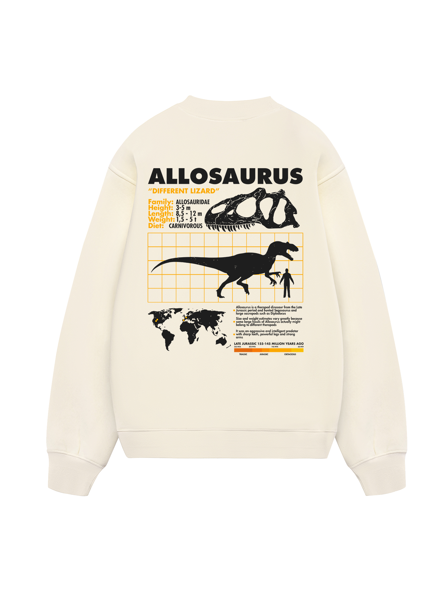 Wild Life Analysis Table Allosaurus Sweater